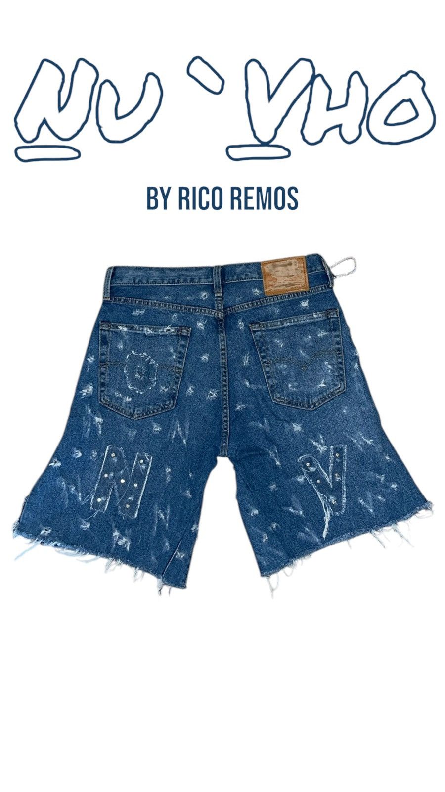 Designer × Other Nuvho “ NV “ denim shorts Size US 31 - 2 Thumbnail