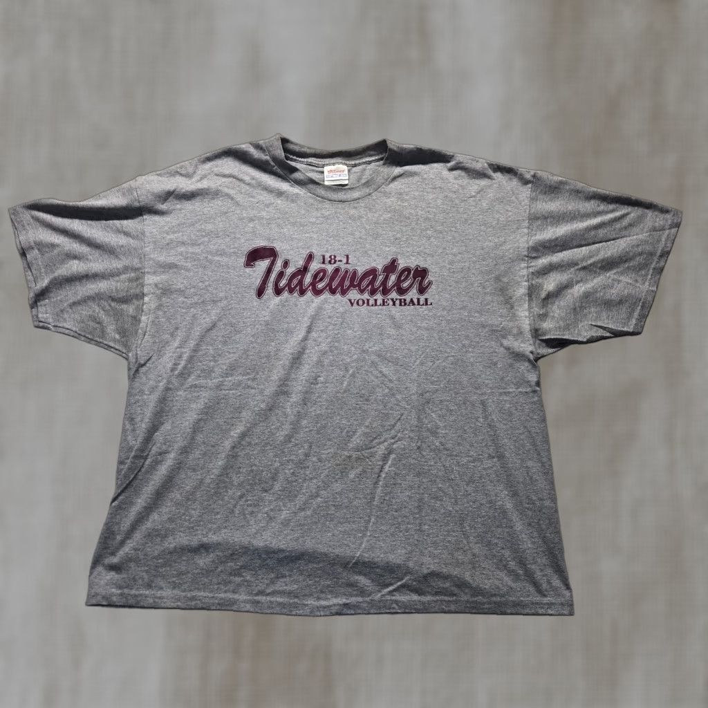 Vintage Tidewater VA Virginia Gray T-Shirt Shirt Women 2XL 2XL Adult Crew Neck Cotton Blend Volleyball 18-1 Sports Tee Womens Size XXL / US 16-18 / IT 52-54 - 1 Thumbnail