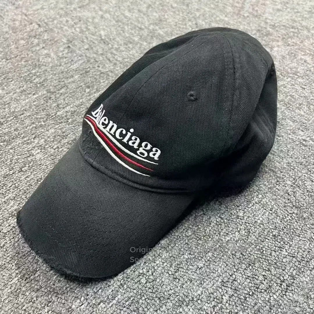 Balenciaga Balenciaga Distressed Cotton Baseball Cap. Size ONE SIZE - 2 Thumbnail