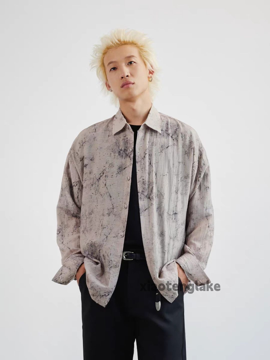 Unisex outdoor utility stain tie dye punk grunge shirt