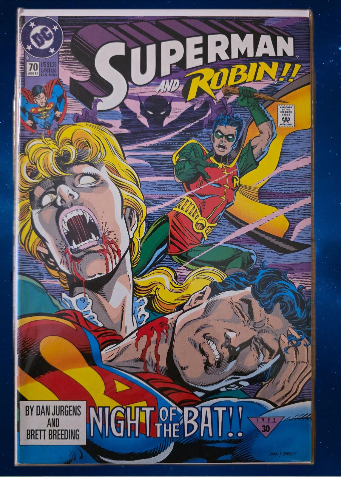 DC Comics Superman #70 1992 DC Comics Comic Book VF/NM (C) Size ONE SIZE - 2 Thumbnail