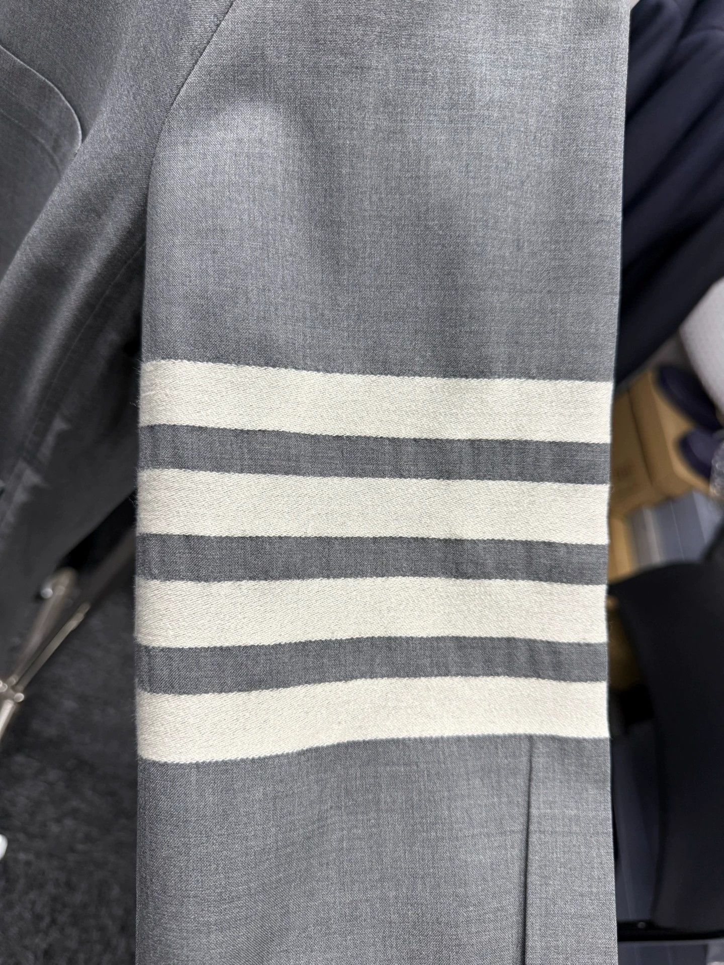 Thom Browne Thom Browne Men's Classic 4-Bar Mid Gray Wool Jacket Size 2 Size US M / EU 48-50 / 2 - 4 Thumbnail