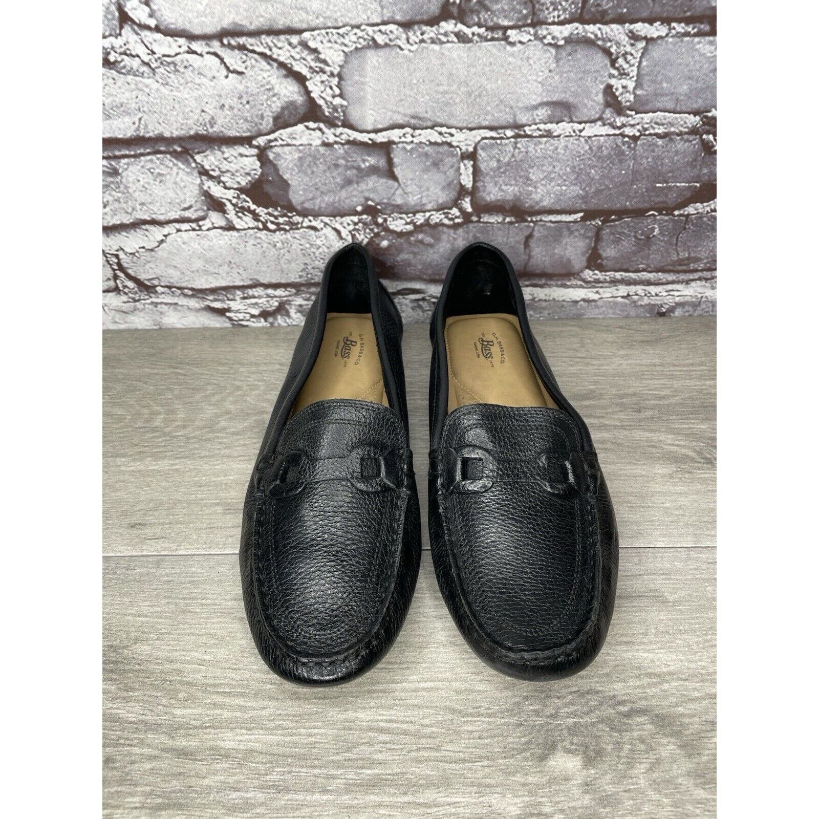 Bass G.H. Bass & Co. Bass Reese Black Leather Driving Loafers Wom Size US 9.5 / IT 39.5 - 4 Thumbnail