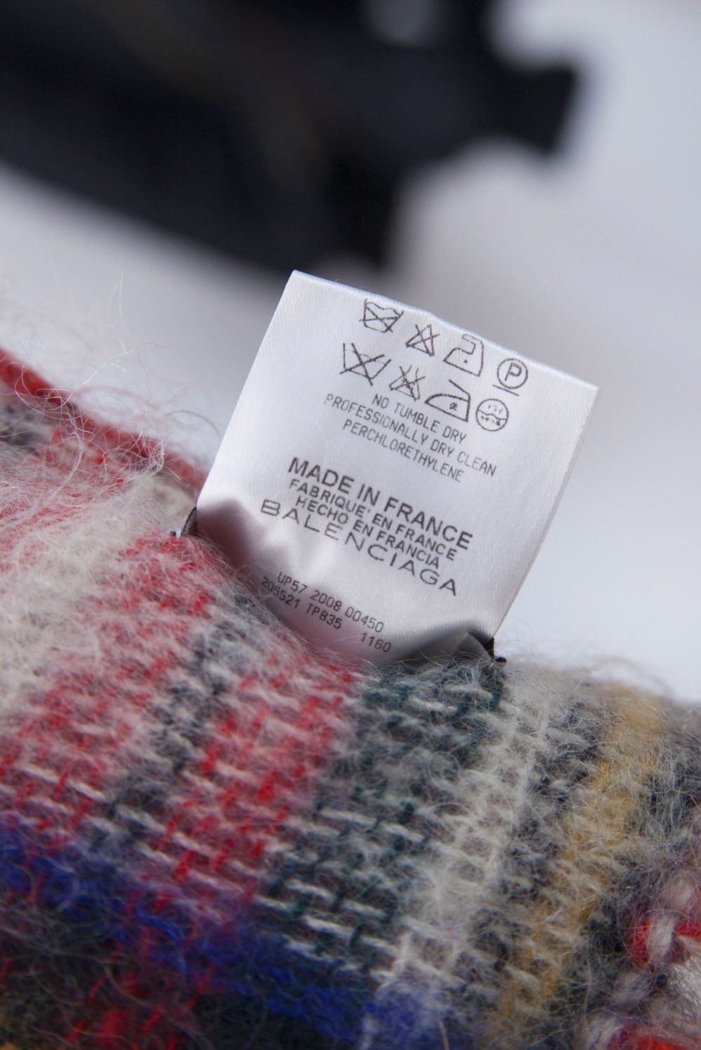 Balenciaga AW08 tartan wool & mohair scarf Size ONE SIZE - 6 Thumbnail