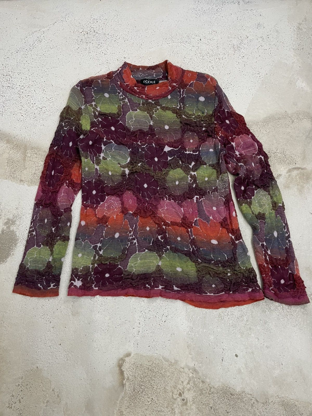 20471120 ECOLE 3D Design Knitted Art Colour Tone Pattern Size US S / EU 44-46 / 1 - 3 Thumbnail