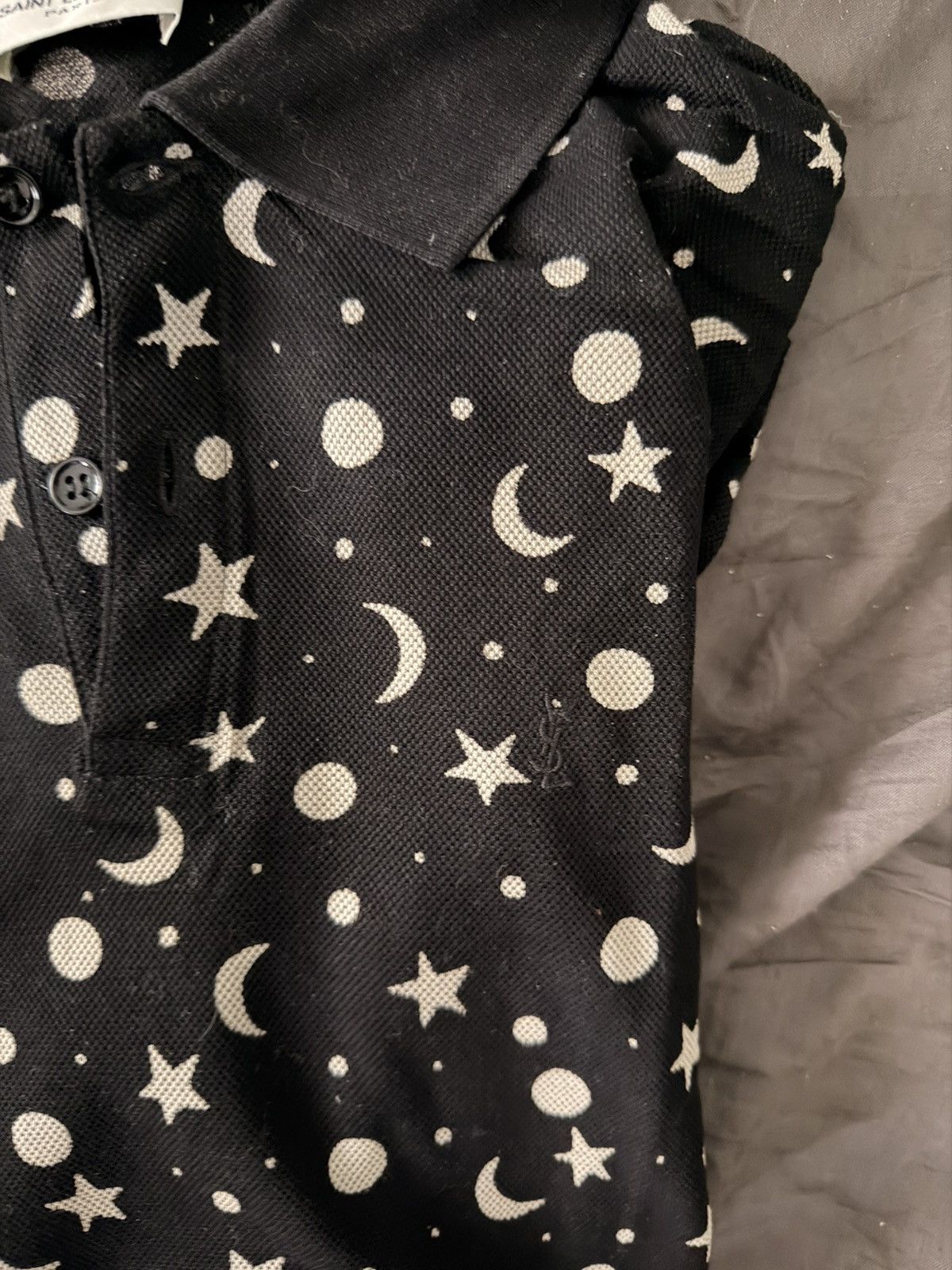 Saint Laurent Paris Saint Laurent Paris Stars/Symbols Polo Size US L / EU 52-54 / 3 - 4 Thumbnail