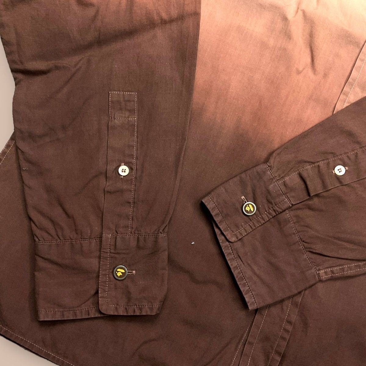 OG2000's Bape Gradient Brown L/S Button up Shirt