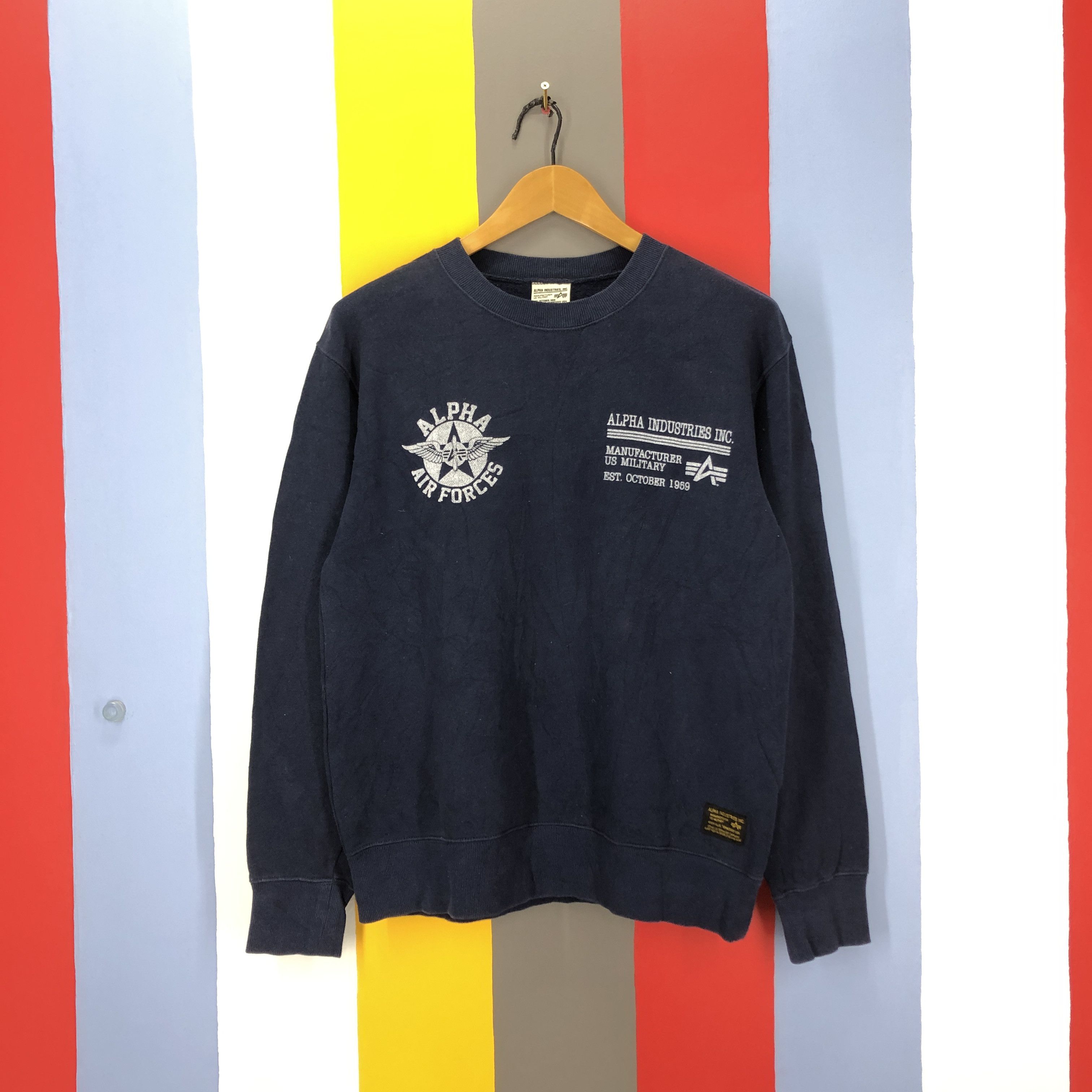 Alpha Industries ALPHA INDUSTRIES Air Forces Crew Neck Sweatshirt #1046/AK Size US M / EU 48-50 / 2 - 1 Thumbnail