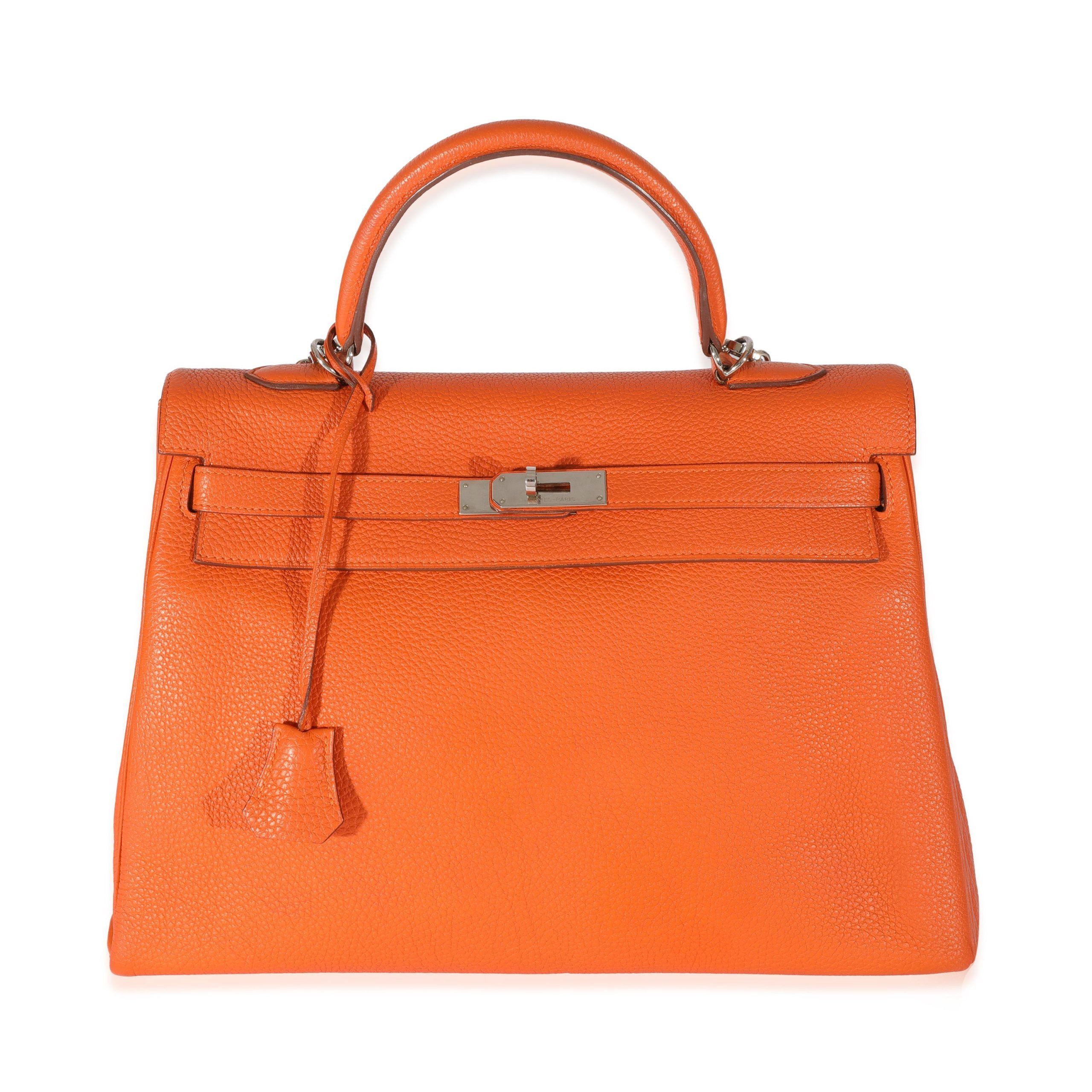 image of Hermes Feu Togo Kelly 35 Phw in Orange, Women's