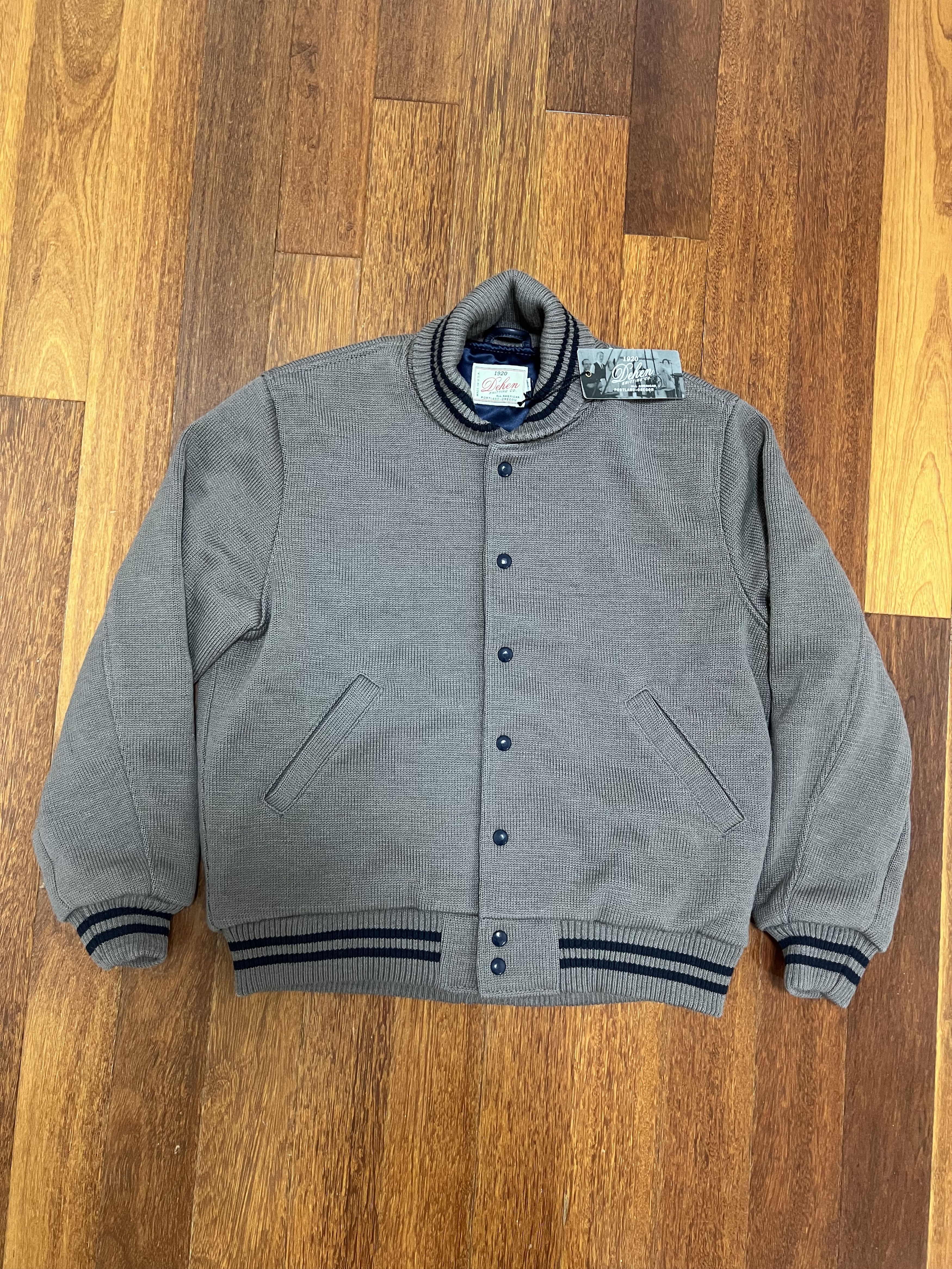 Dehen 1920 💚 Dehen 1920 Knit Club Jacket Smoke Medium NEW Size US M / EU 48-50 / 2 - 7 Thumbnail