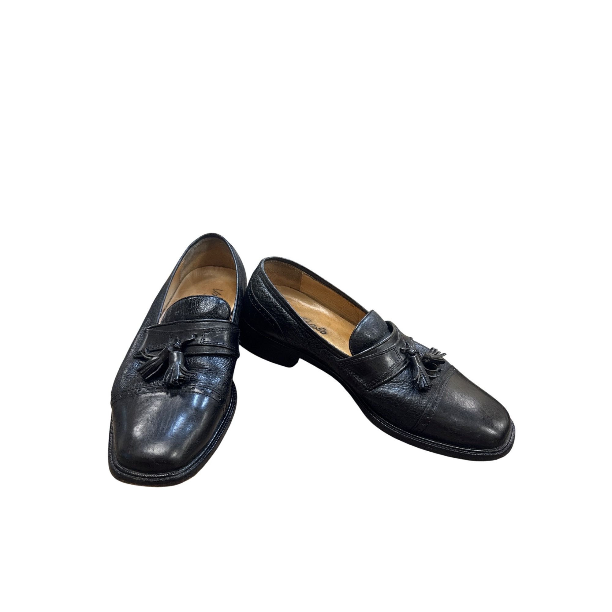 Other Vito Rufolo Italian Mens Black Leather Tassel Slip-On Loafer Size US 8.5 / EU 41-42 - 2 Thumbnail