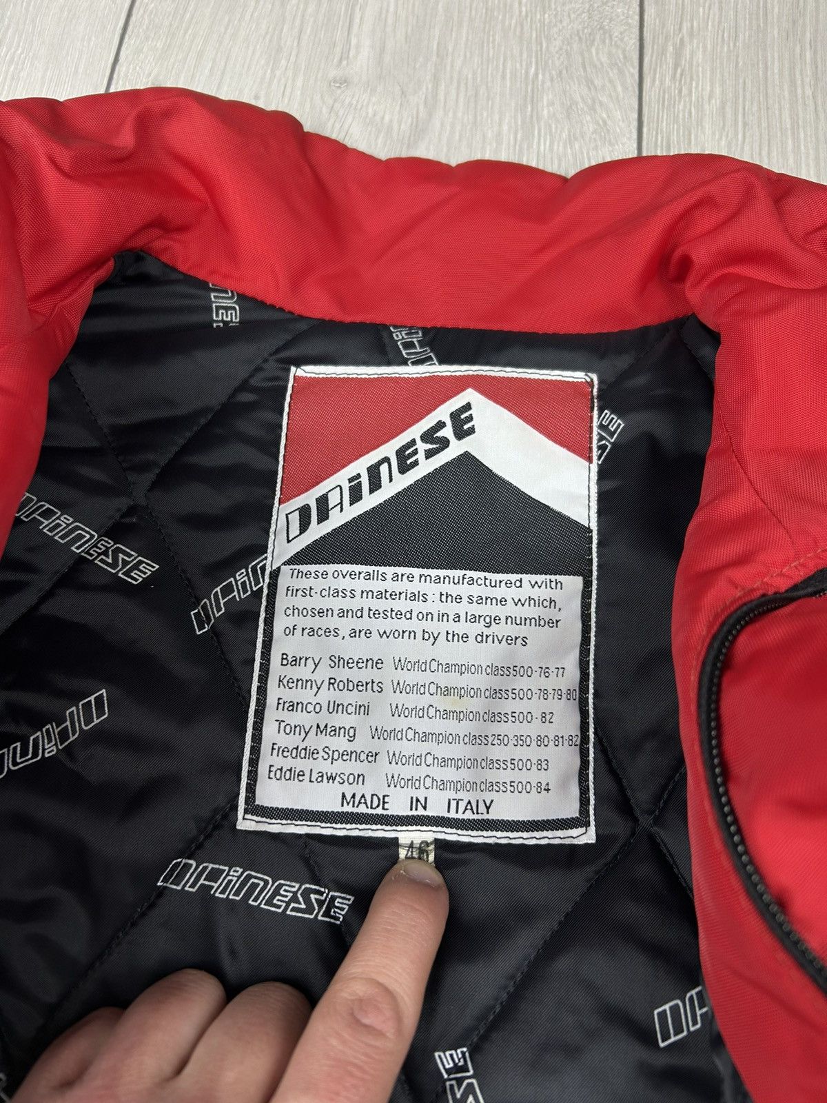 Dainese × Vintage Dainese Vintage Racing Jacket Red Size S Size US S / EU 44-46 / 1 - 6 Thumbnail