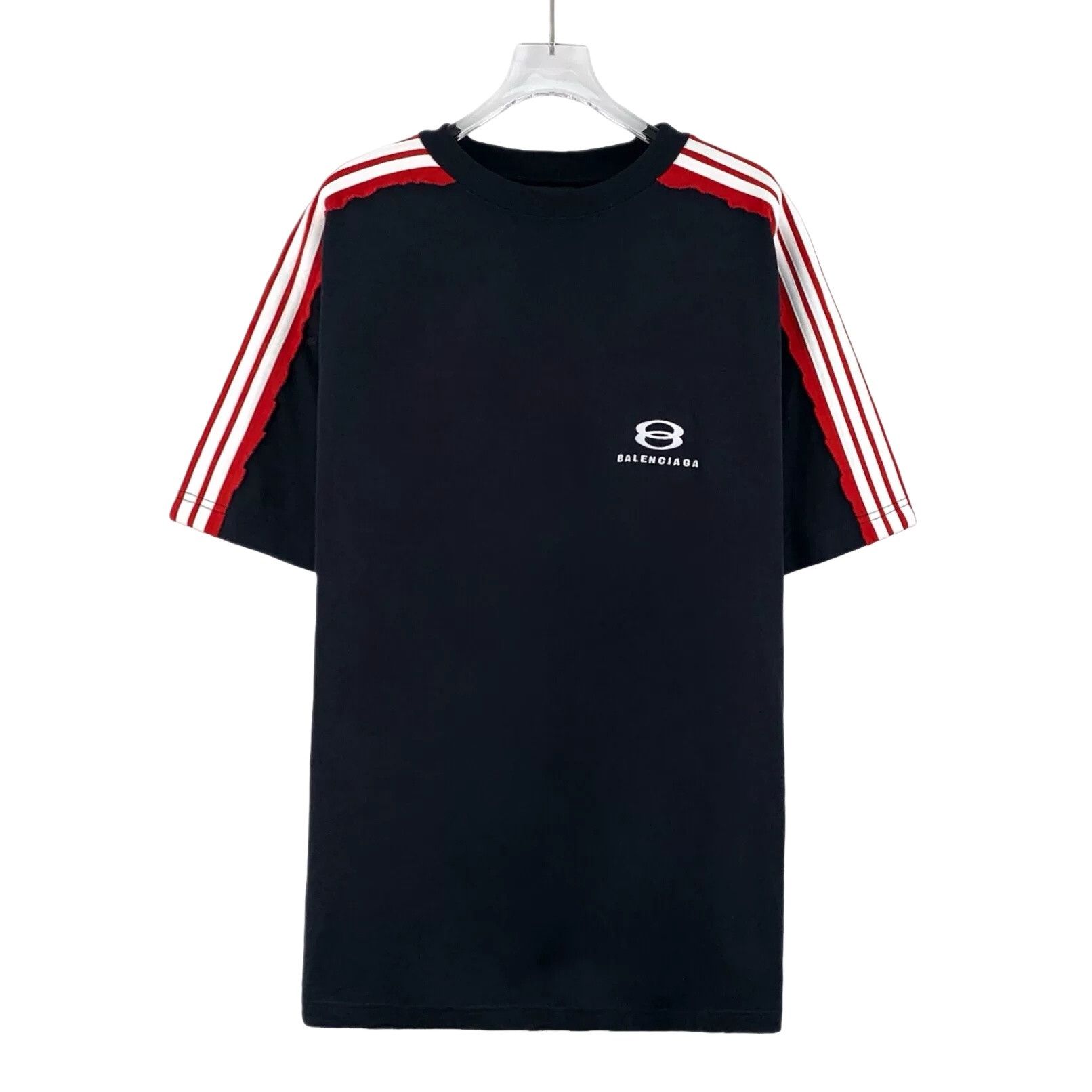 Balenciaga Balenciaga Side Stripe Logo T-Shirt Size 2 Size US M / EU 48-50 / 2 - 1 Thumbnail