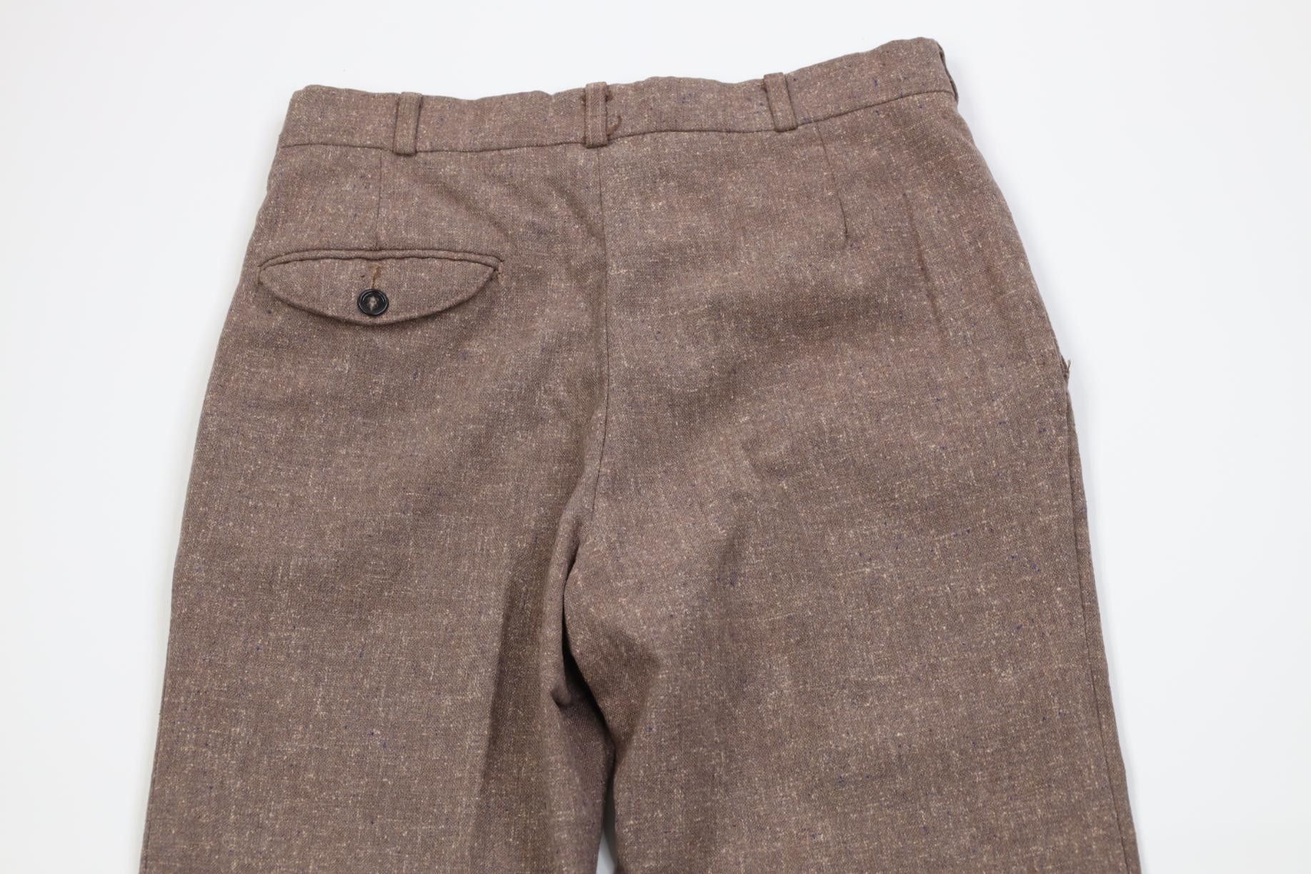 Vintage Vintage 70s Streetwear Wool Blend Knit Wide Leg Chino Pants Size US 29 - 14 Thumbnail