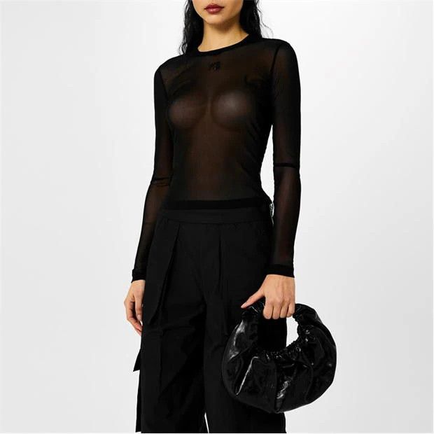 Alexander Wang o1g2r1mq0824 Size: OS / Crescent Small Crackle Bag in Black Size ONE SIZE - 4 Thumbnail
