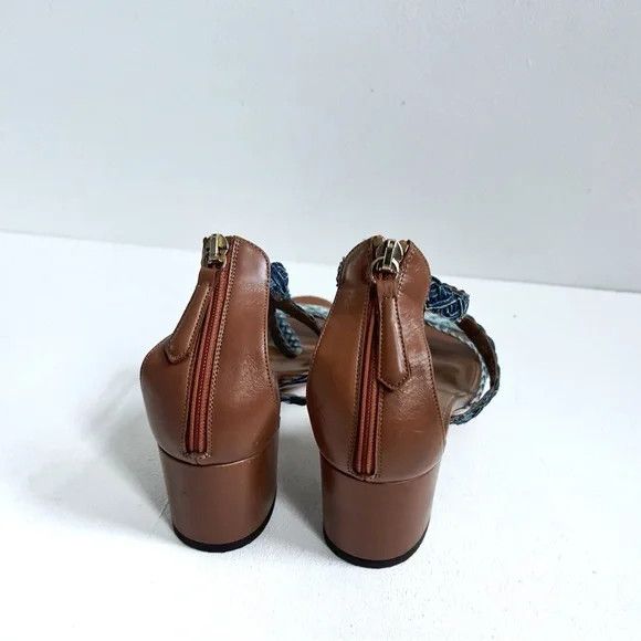 Aquazzura Aquazurra | Tyra Denim Woven Heels Size US 7.5 / IT 37.5 - 3 Thumbnail