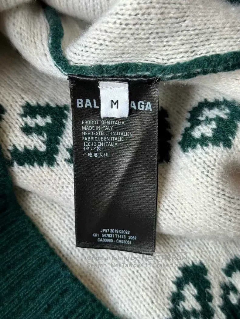 Balenciaga Balenciaga Teal Bullet Screen Sweater Size US M / EU 48-50 / 2 - 4 Thumbnail