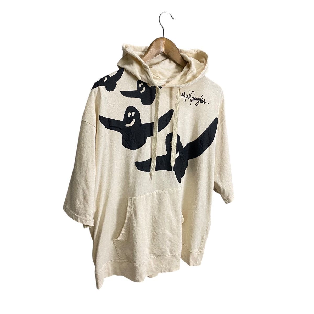 Japanese Brand Mark Gonzales ghost print short sleeve hoodie Size US M / EU 48-50 / 2 - 2 Thumbnail