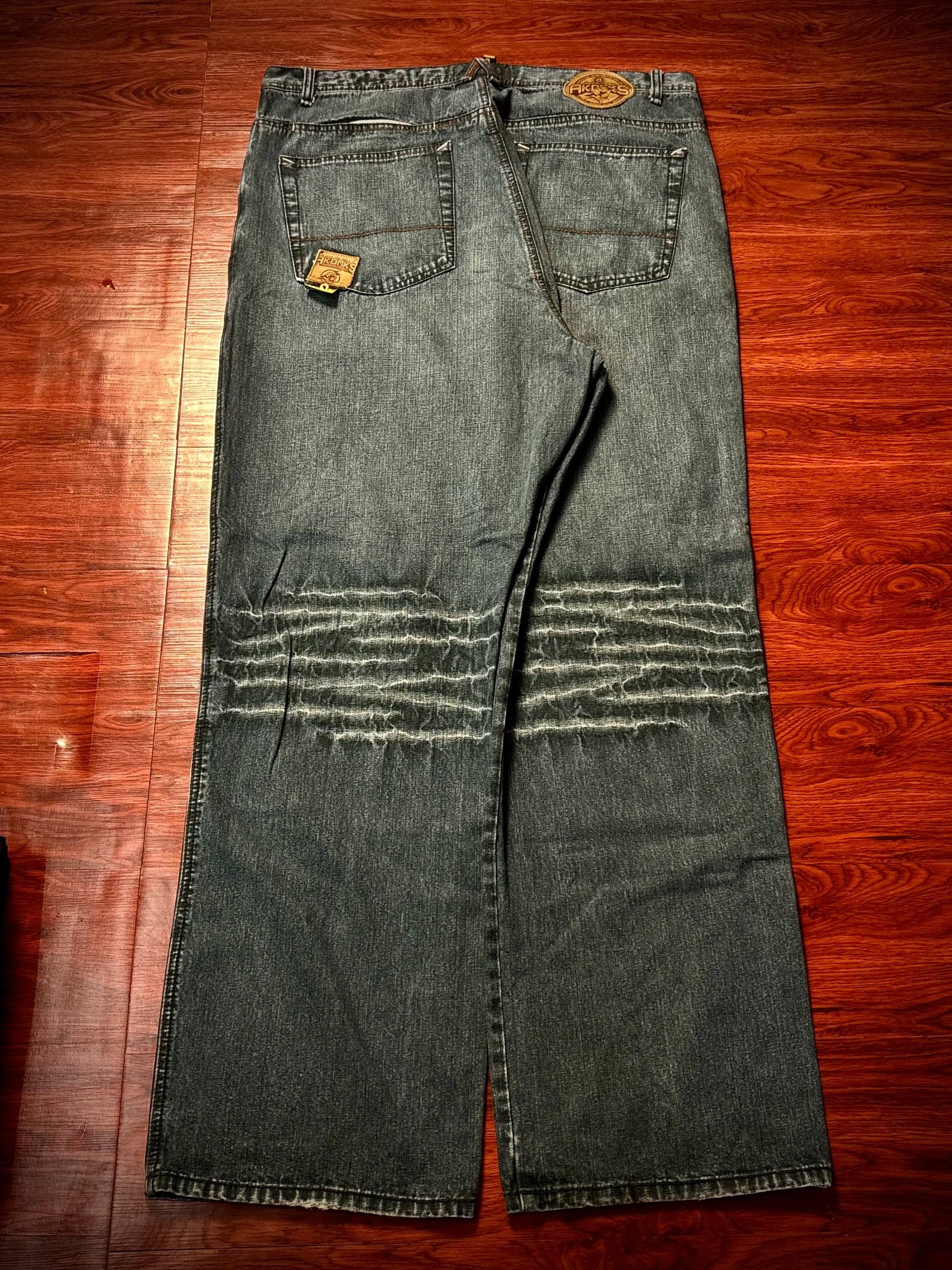 Akademiks Vintage Y2K Akademiks Jeans Green Faded Rare Wash Denim Pant Size US 42 / EU 58 - 2 Thumbnail