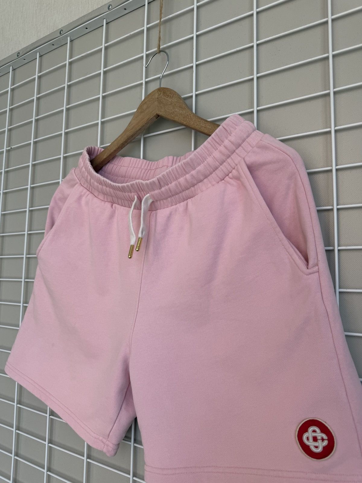 Casablanca Casablanca Logo Patch Pink Shorts Mens Size S Organic Cotton Size US 32 / EU 48 - 4 Thumbnail