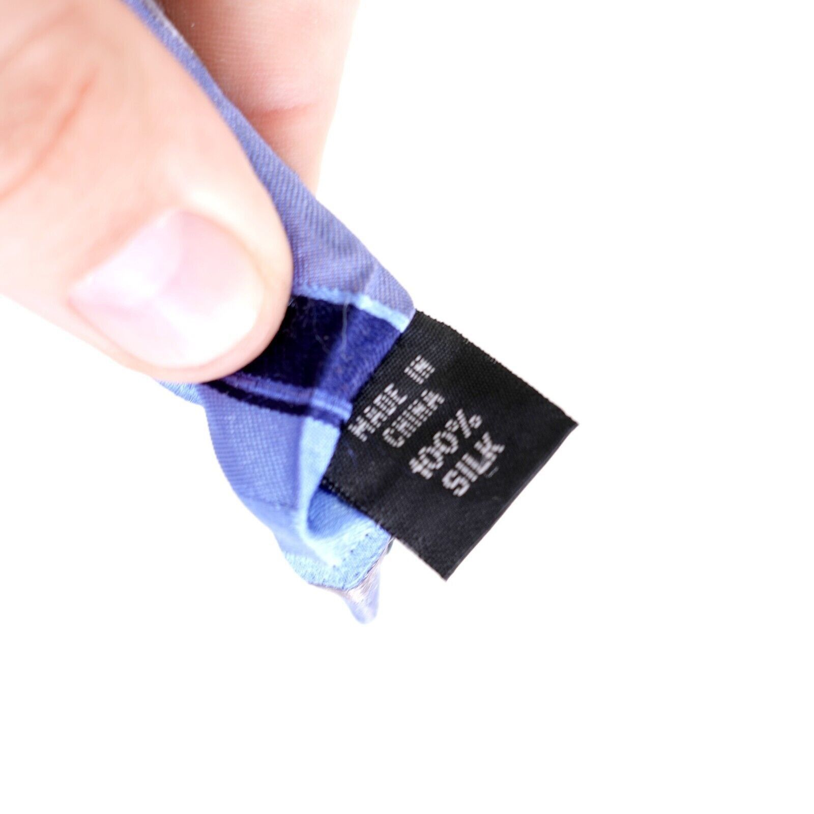 Van Heusen Van Heusen Blue Striped Woven Skinny Silk Tie Size ONE SIZE - 4 Thumbnail