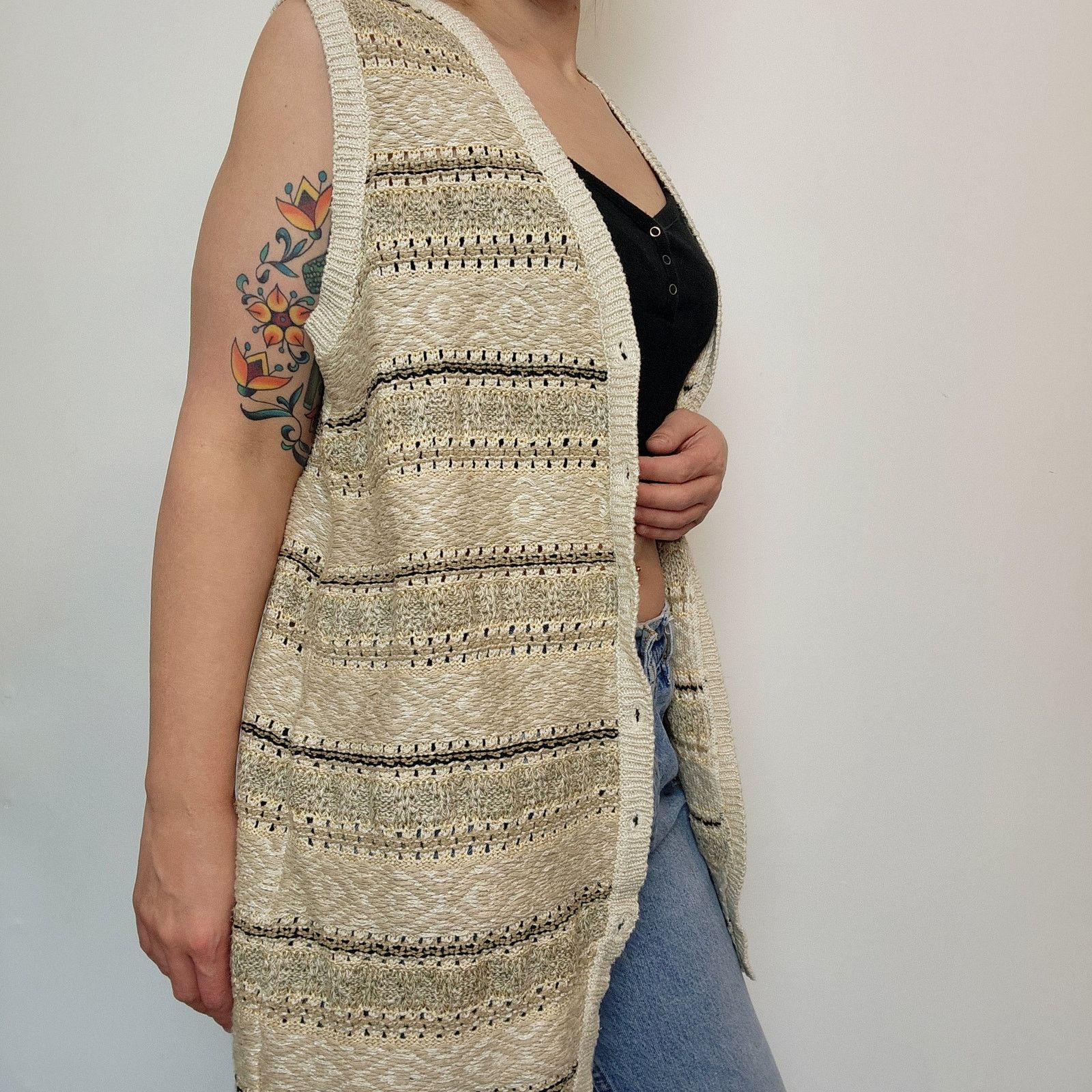 Liz Claiborne Vintage NWT Silk & Linen Vest Lizsport M Crochet Knit Size M / US 6-8 / IT 42-44 - 6 Thumbnail