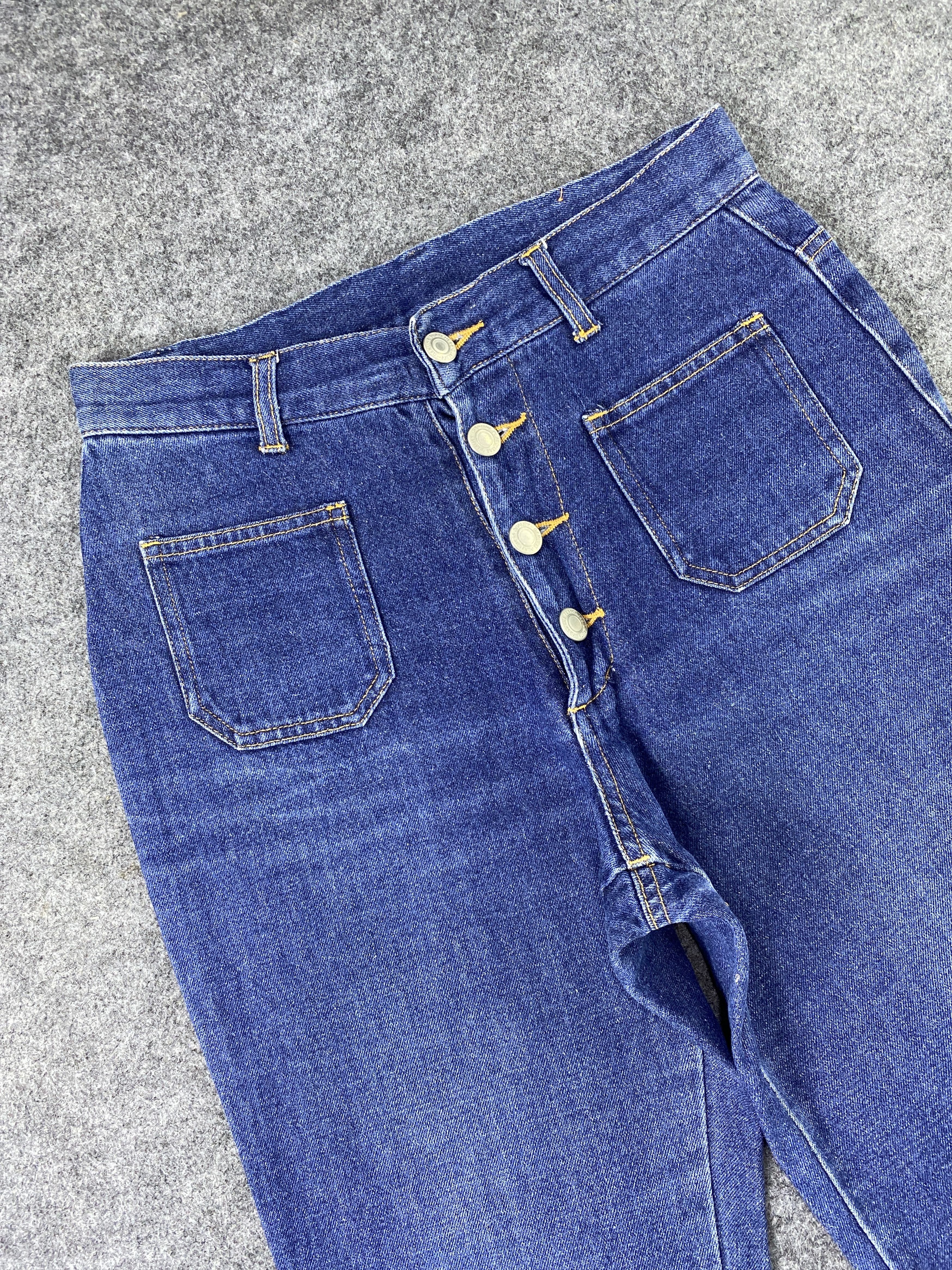 Japanese Brand Japanese Brand Fly Button Bootcut Blue Jeans - J1037 Size 27" / US 4 / IT 40 - 5 Thumbnail