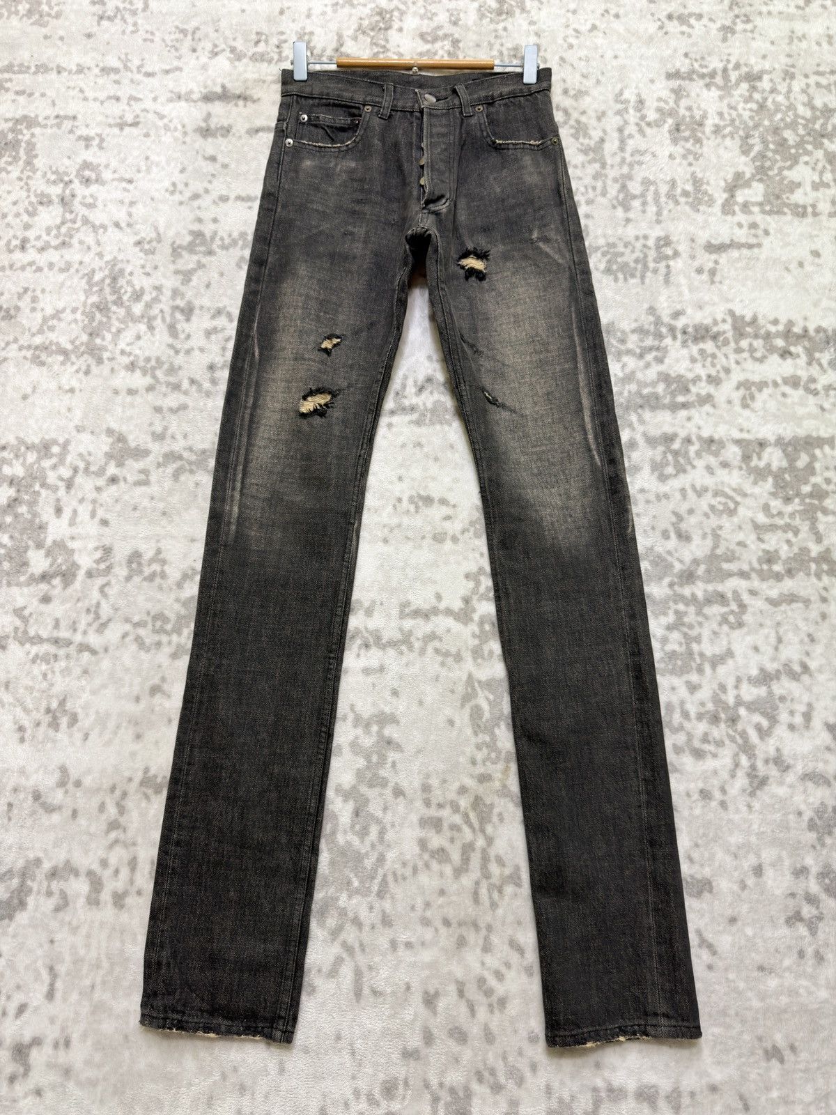 Hysteric Glamour Y2K SOS TE NUTO Distressed Skinny Jeans Japanese Denim Size US 26 / EU 42 - 1 Thumbnail
