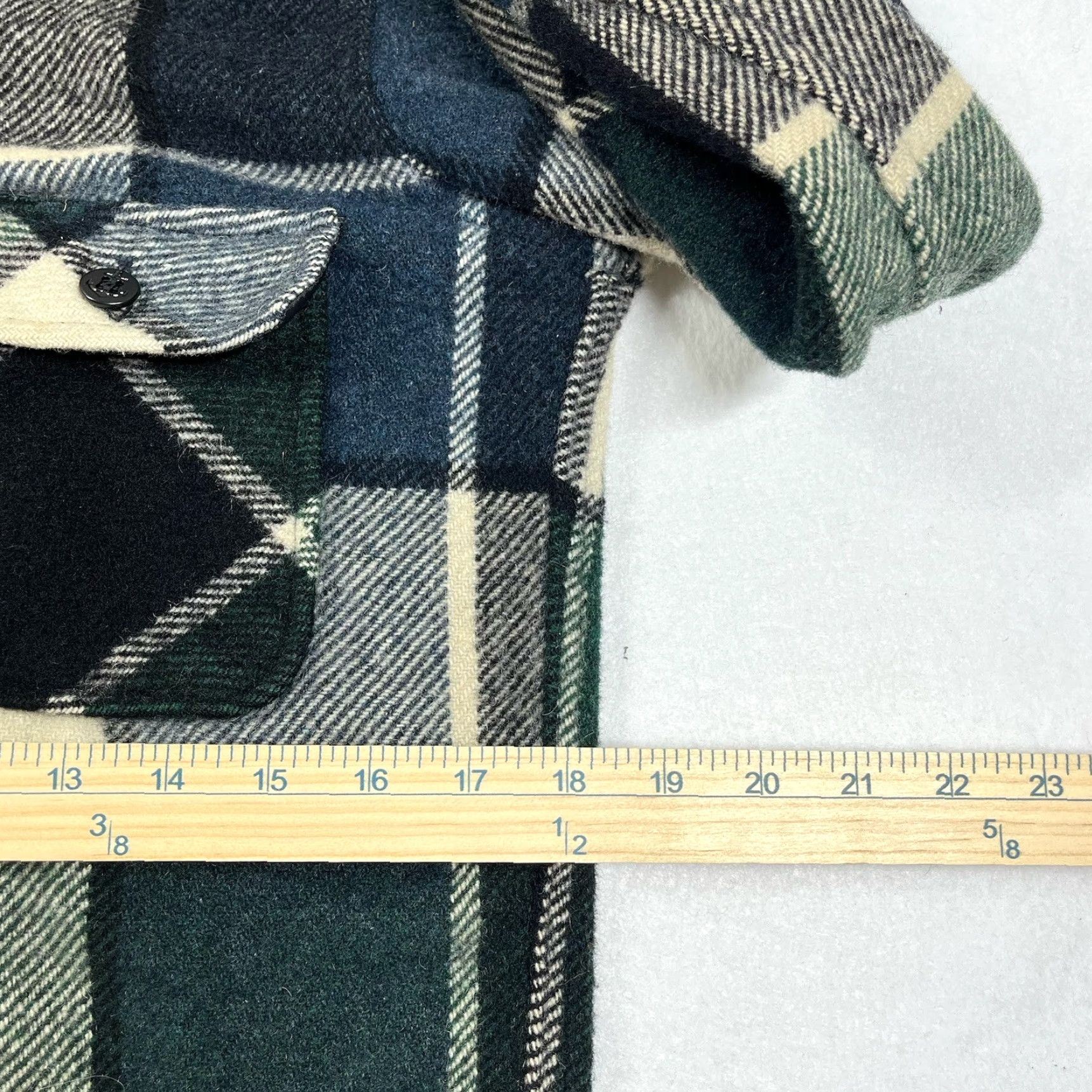 Vintage VINTAGE Fox Knapp Flannel Shacket Wool Plaid Small Size 18 Made USA Blue Green Shipped with USPS Ground Advantage Size US S / EU 44-46 / 1 - 5 Thumbnail