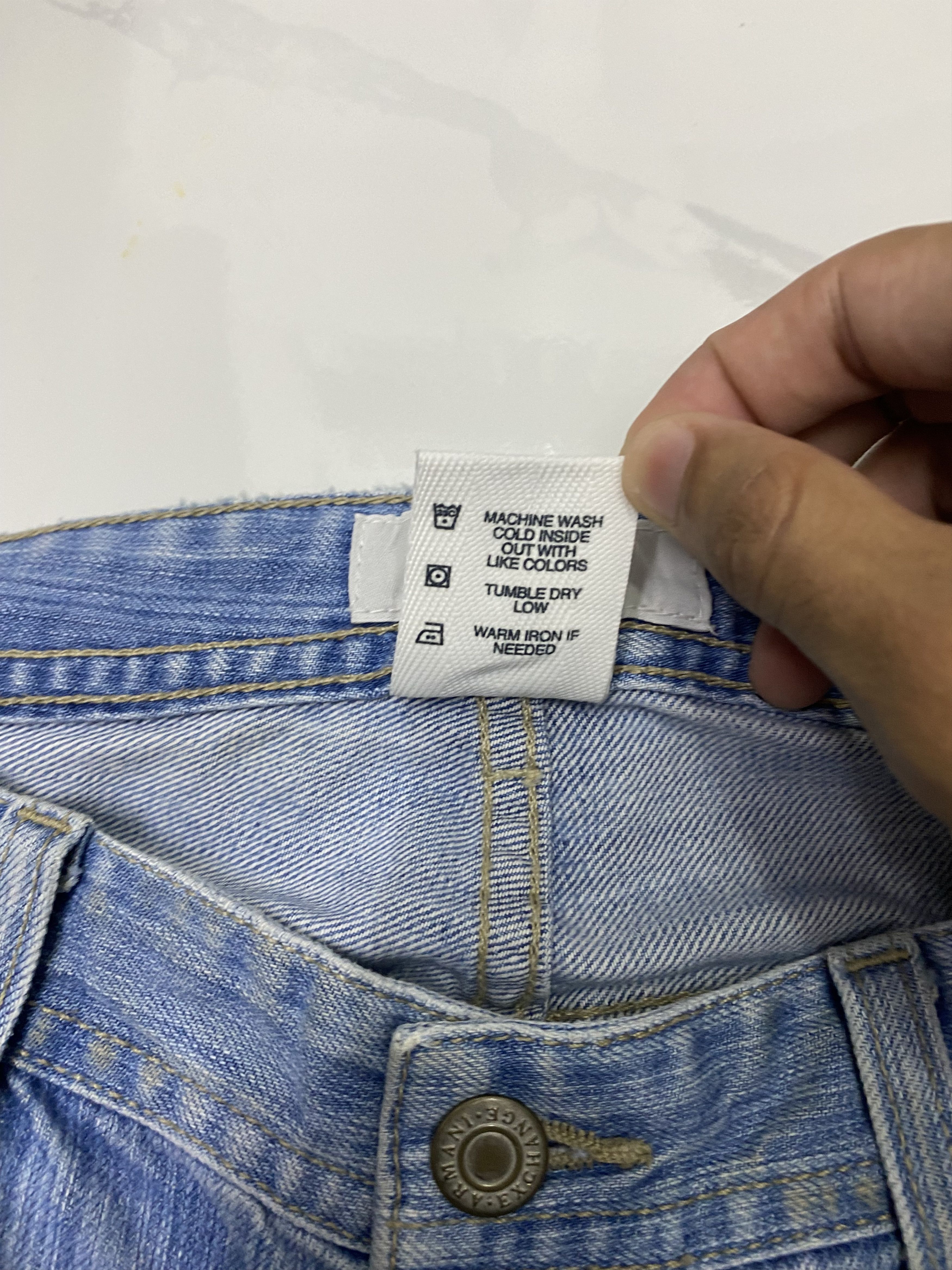 Armani Exchange Armani Exchange Bootcut Low Rise Distress Denim Jeans Size 32" / US 10 / IT 46 - 8 Thumbnail