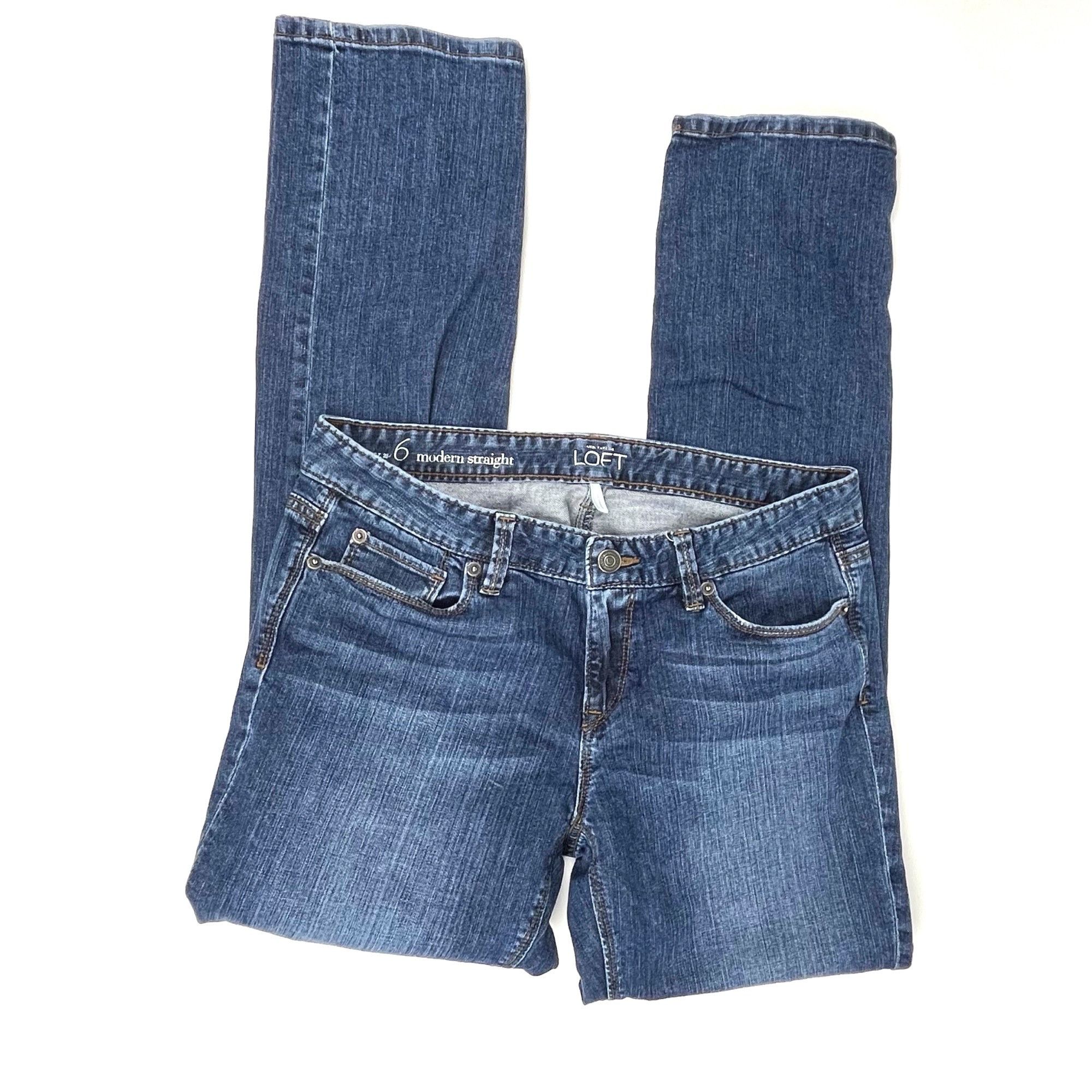 Loft LOFT Women's Modern Straight Jeans Medium Wash Size 6 Size 28" / US 6 / IT 42 - 1 Thumbnail