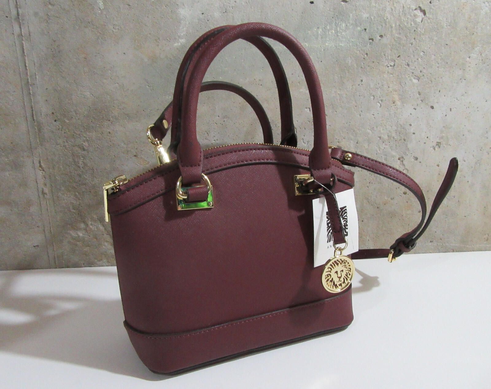 Designer Anne Klein New Recruits Crossbody Bag Garnet Burgundy NWT in Red, Women's