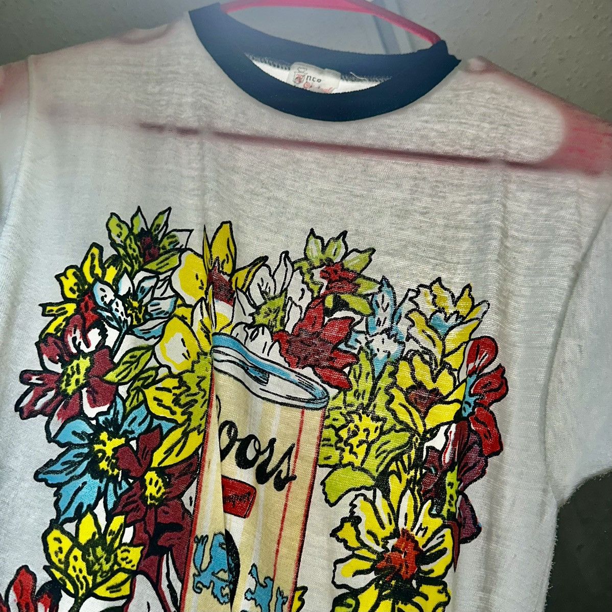 Vintage Vintage single stitch 1970s ringer tshirt alcohol promo Size US S / EU 44-46 / 1 - 15 Thumbnail