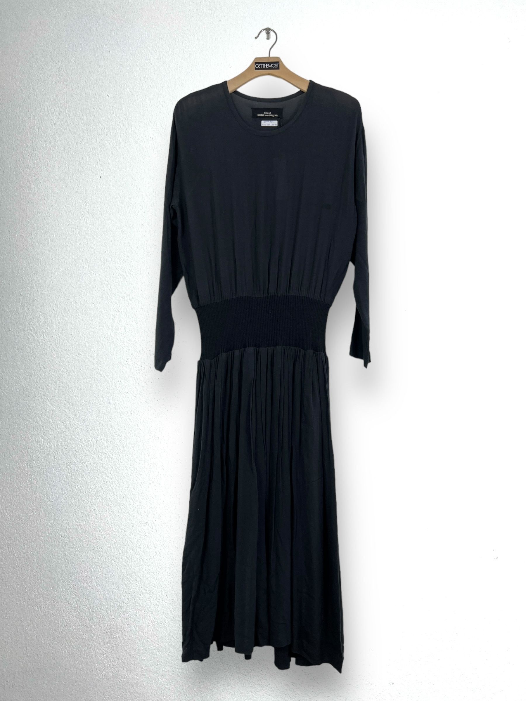 Tricot Comme des Garcons tricot COMME des GARÇONS Black Maxi Dress GTMPT726 Size L / US 10 / IT 46 - 1 Thumbnail