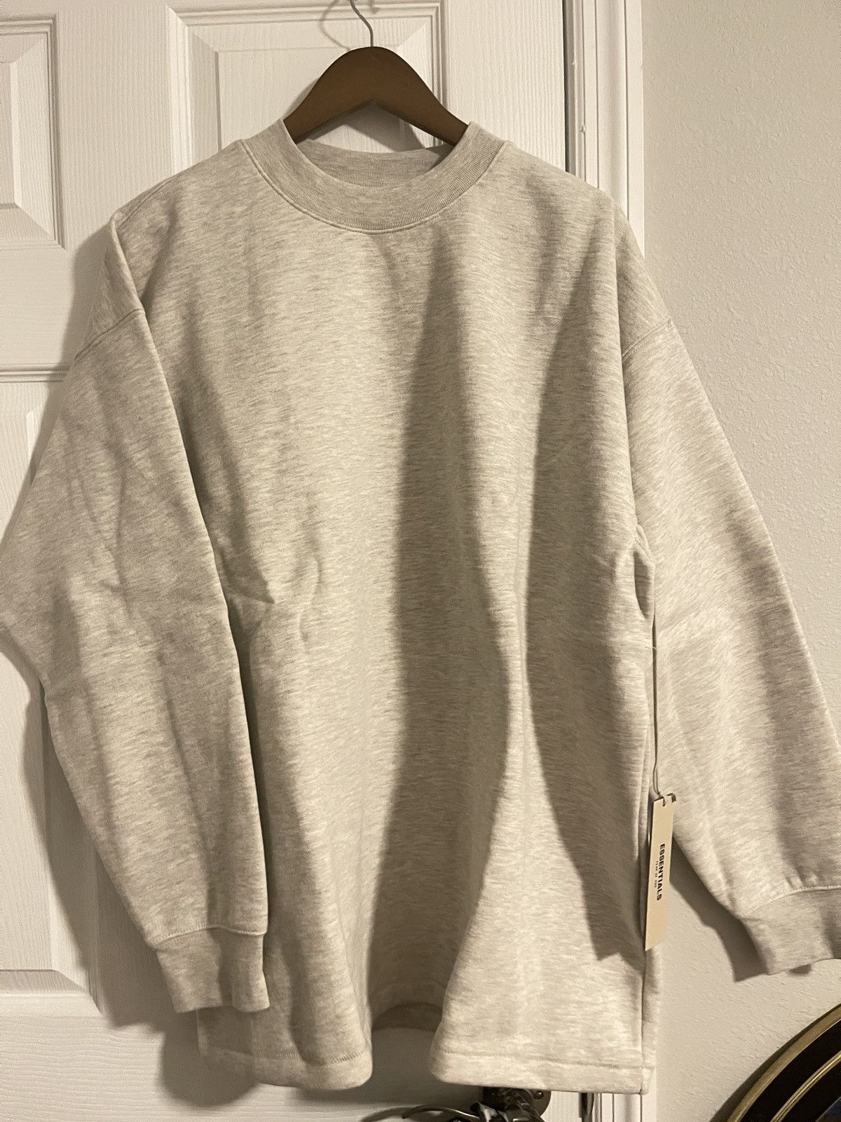 image of Essentials Light Oatmeal Crewneck ( Medium ), Men's