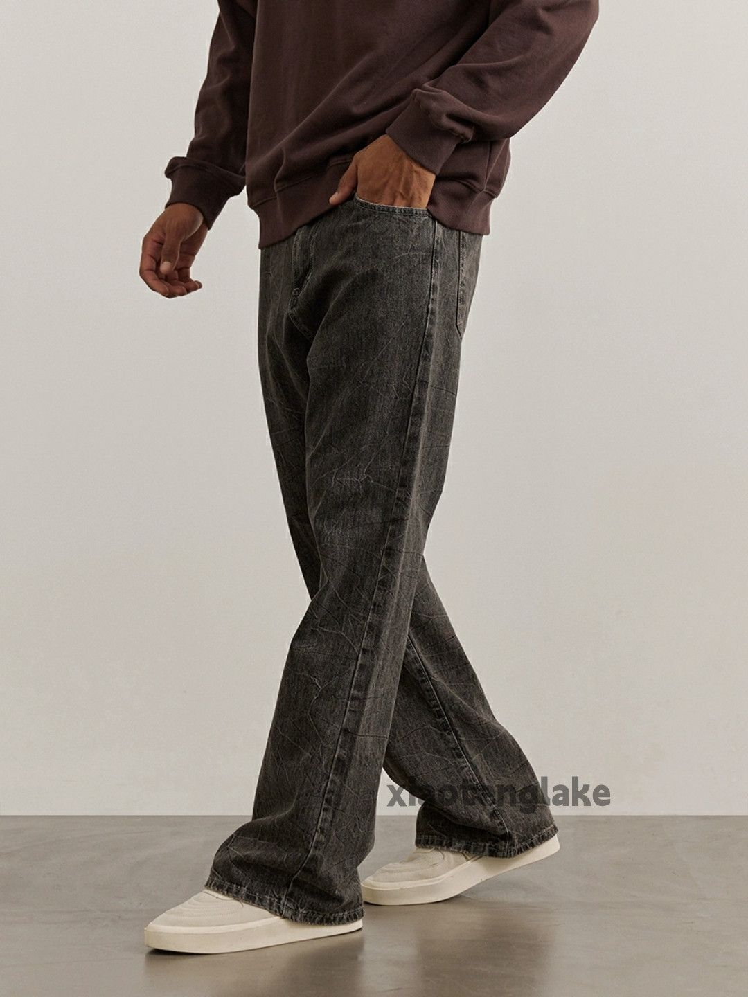Jean × Vintage washed faded y2k yuppie pattern loose baggy jeans Size US 32 / EU 48 - 2 Thumbnail