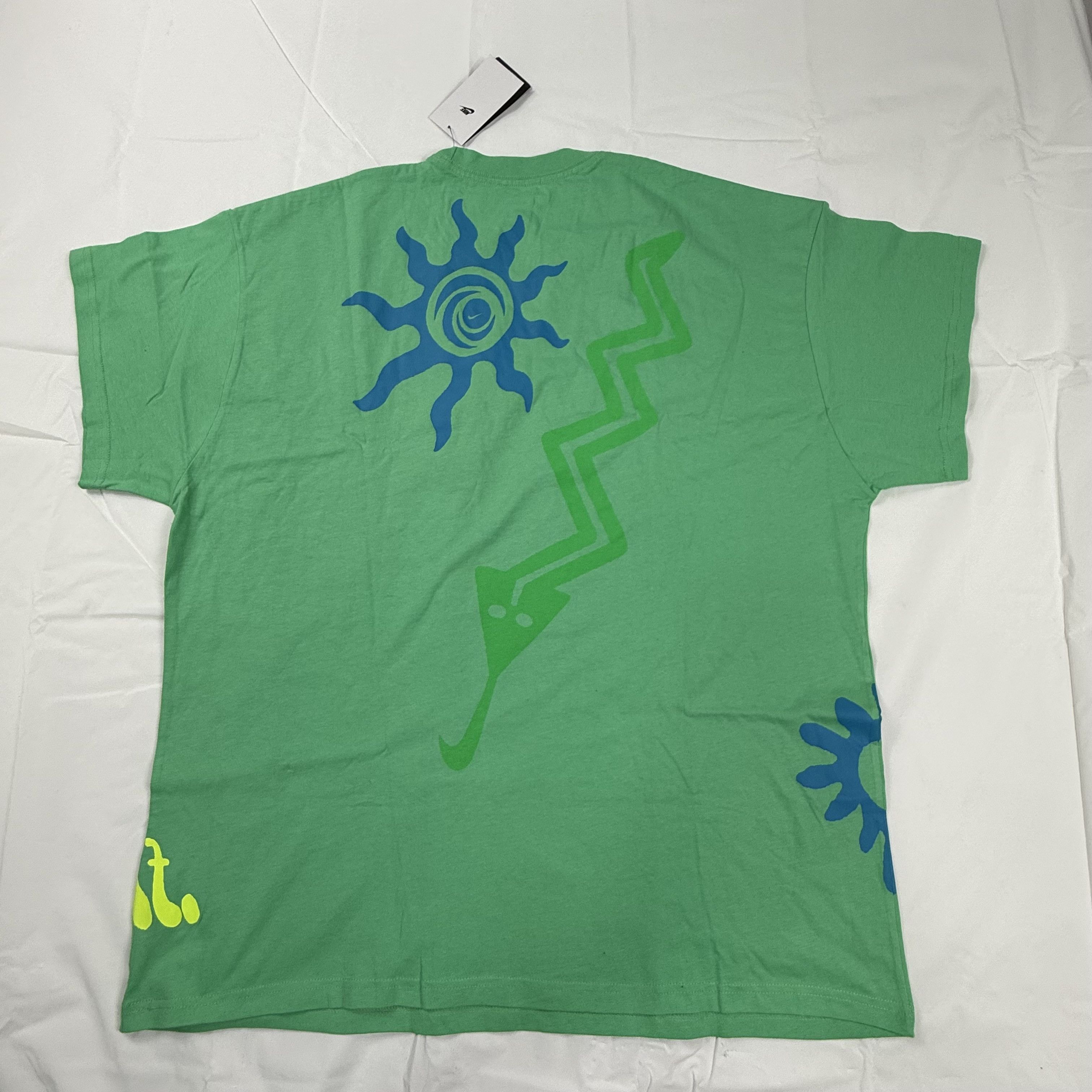 Nike Nike Mens XXL Green Abstract Graphic Loose Fit T-Shirt Size US XXL / EU 58 / 5 - 2 Thumbnail