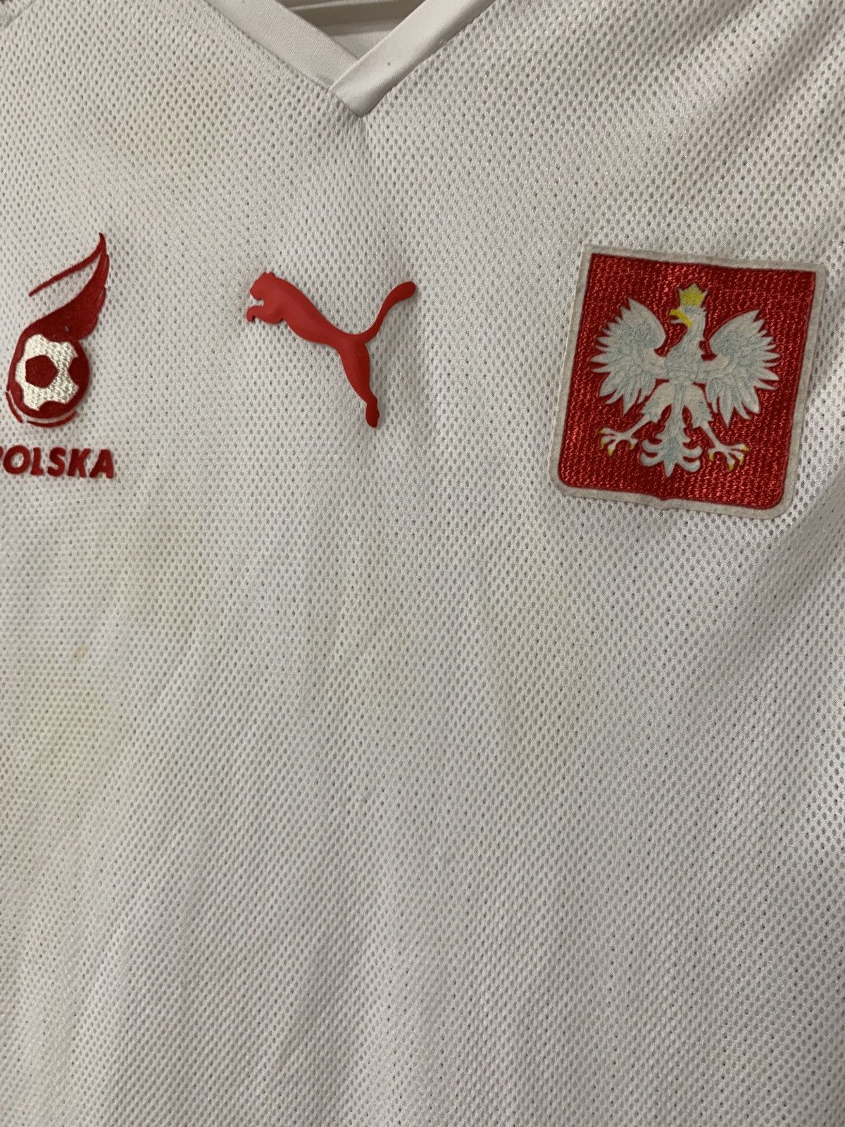 Puma Poland Polska 2008 away Football Shirt Puma Soccer Jersey M Size US M / EU 48-50 / 2 - 7 Thumbnail