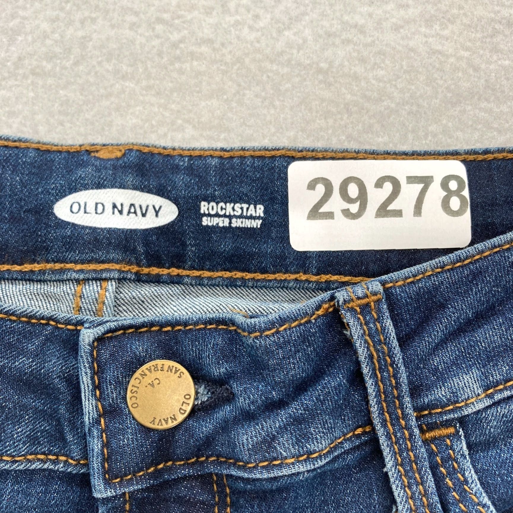 Old Navy Old Navy Rockstar Jeans Women’s 6 Super Skinny Dark Wash Blue Stretch Denim NWT Size 28" / US 6 / IT 42 - 5 Thumbnail