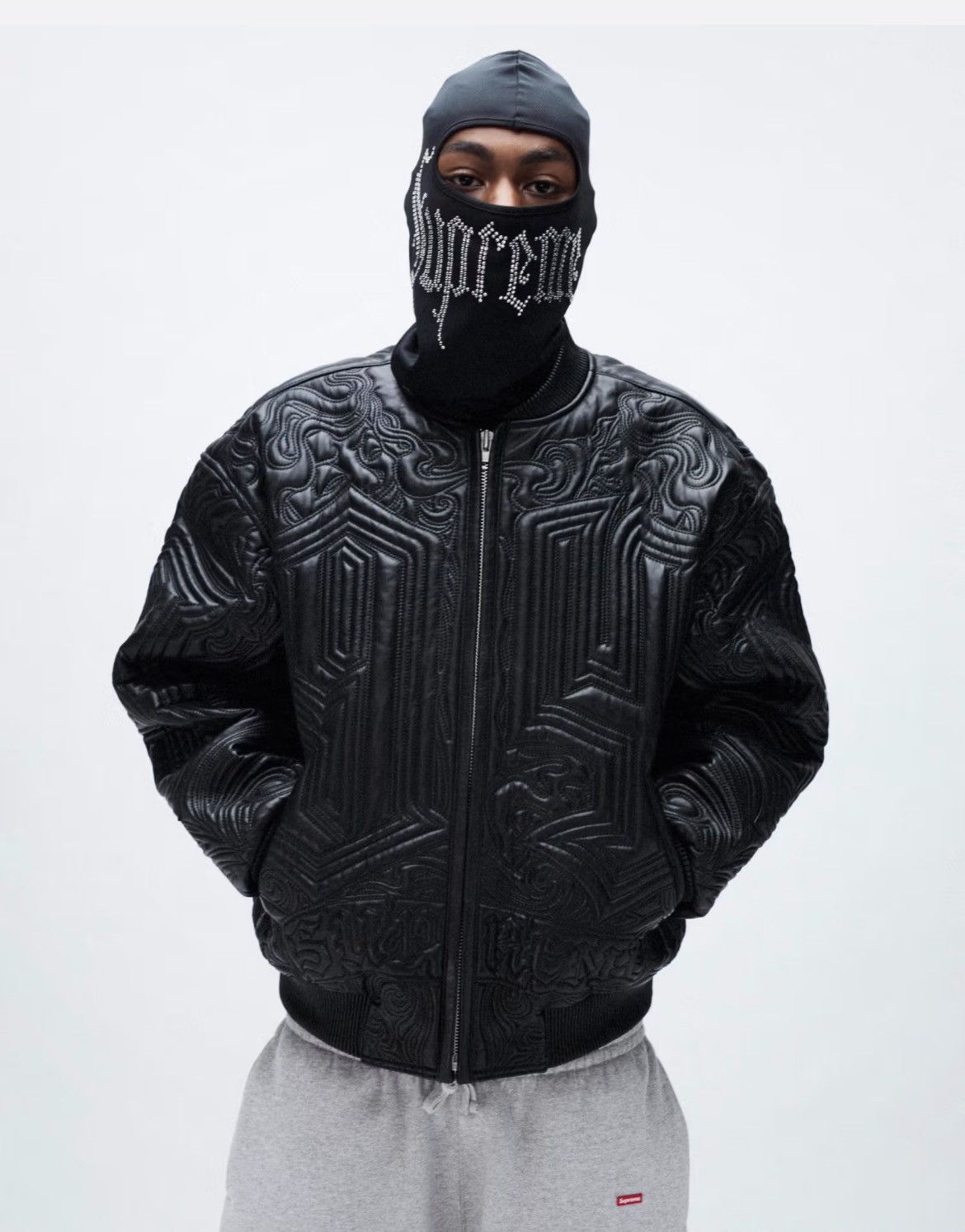 Supreme Supreme FW24 - Rhinestone Balaclava (Black) Size ONE SIZE - 8 Thumbnail