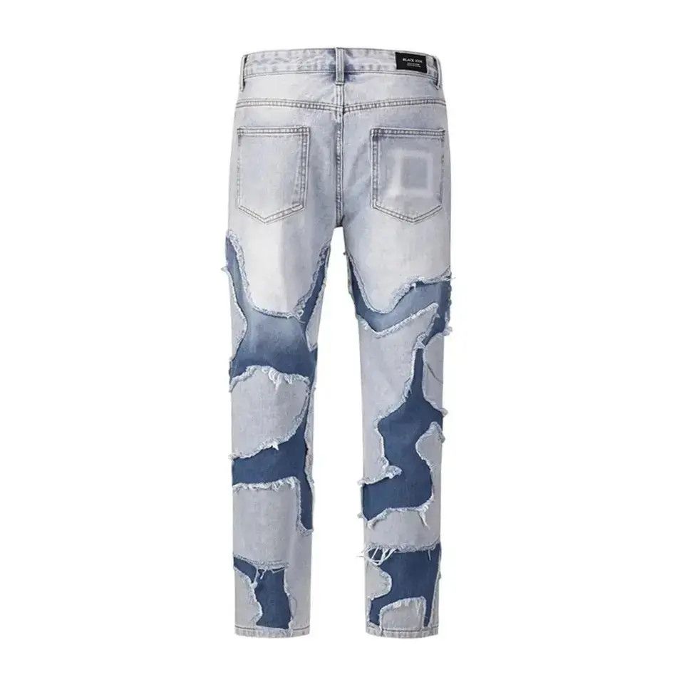 Japanese Brand Frayed Jeans High Street Vibe Ripped with Holes Retro Style Size US 32 / EU 48 - 6 Thumbnail