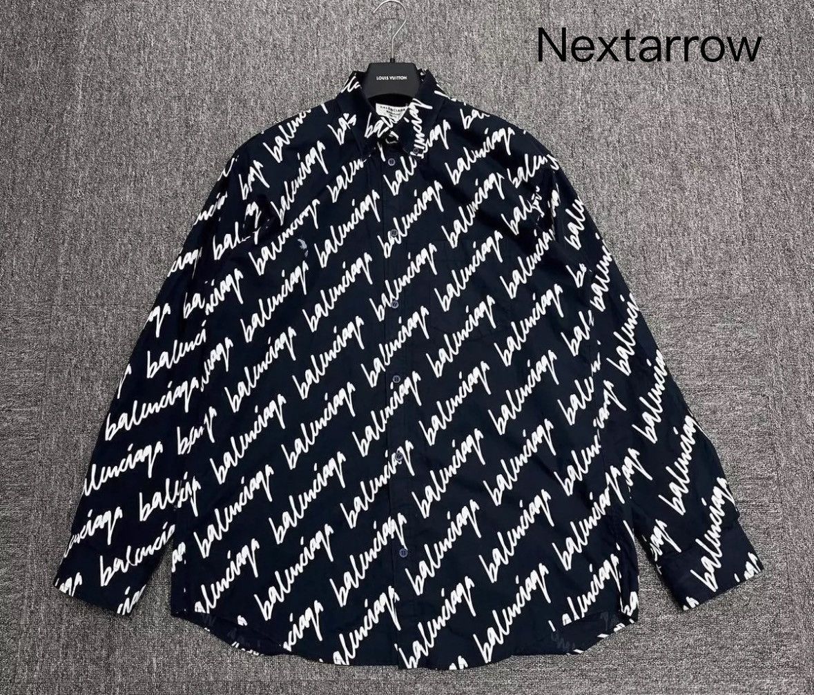 Balenciaga Balenciaga's hastily written printed shirt2412-Nextarrow Size US S / EU 44-46 / 1 - 1 Thumbnail