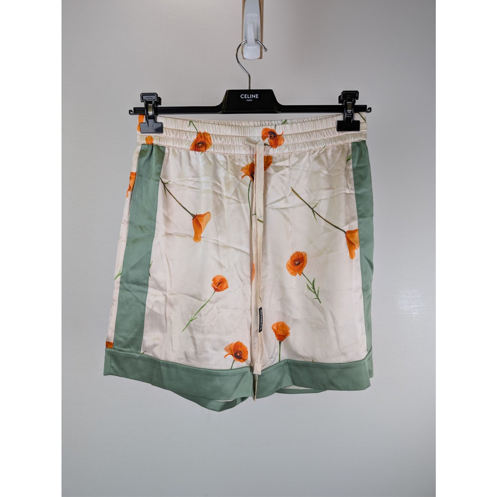 Nahmias o1rshd1 CC20 Colorblock Poppy Silk Shorts in Poppy/Ivory Size US 32 / EU 48 - 6 Thumbnail