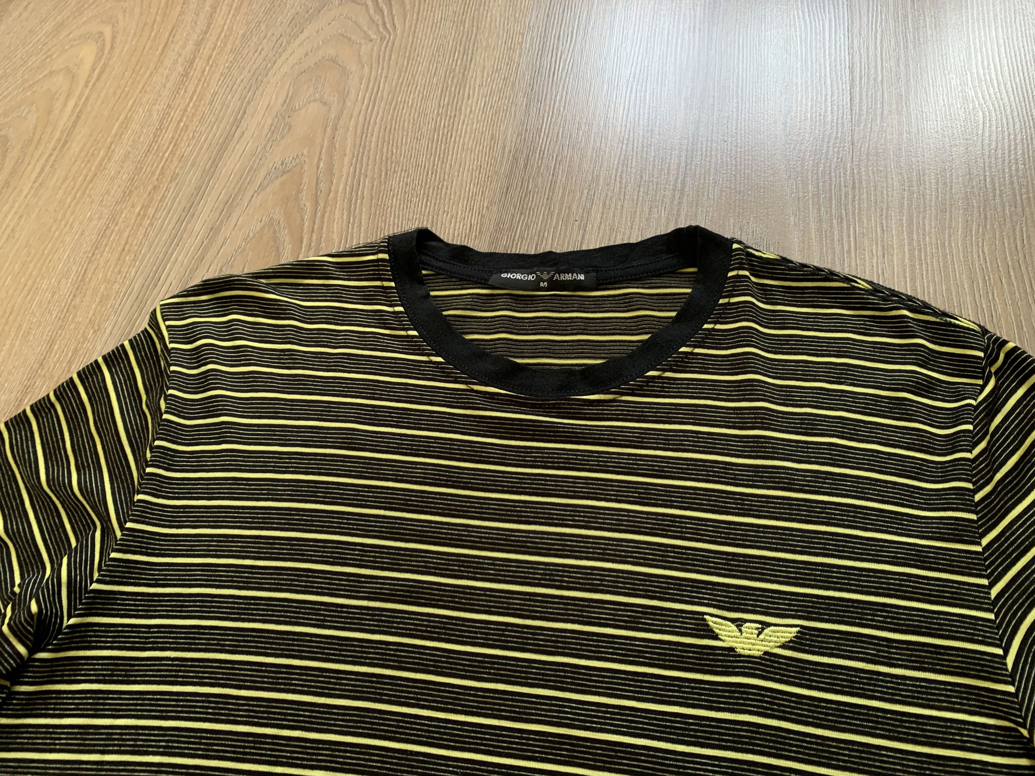 Giorgio Armani × Vintage Giorgio Armani Vintage Stripe Sweatshirt Size US M / EU 48-50 / 2 - 4 Thumbnail
