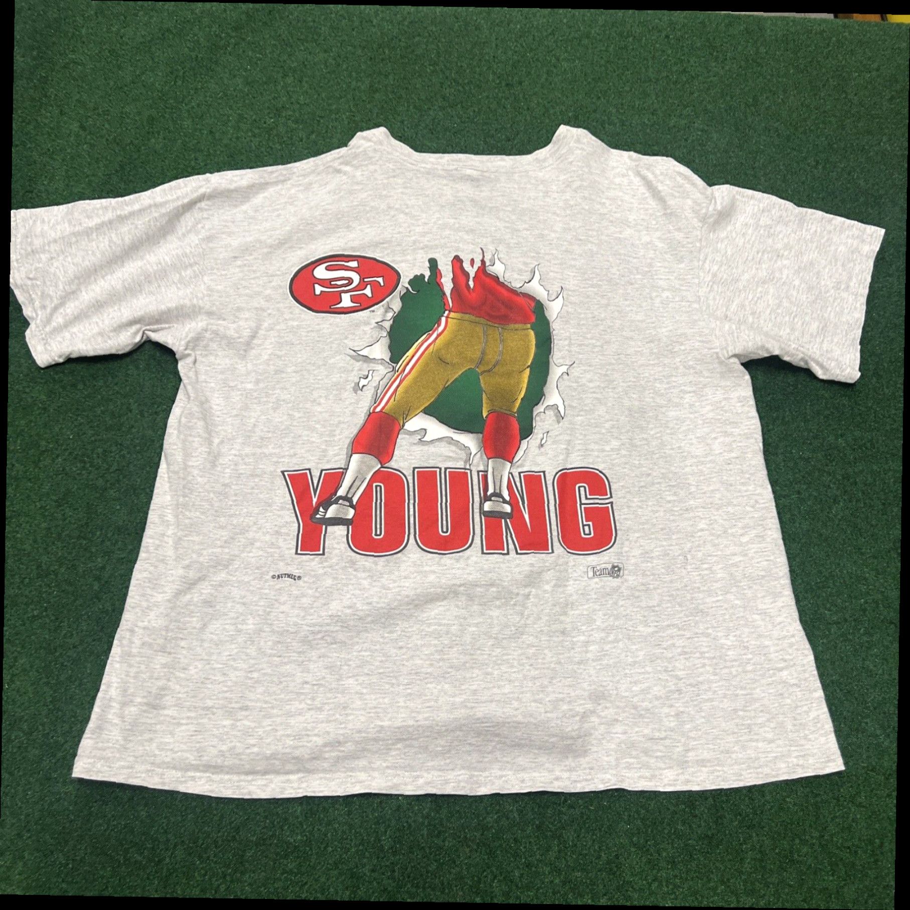 Nutmeg Vintage 90s Nutmeg Steve Young 49ers Shirt Size XL Front N Back San Fran NFL Size US XL / EU 56 / 4 - 7 Thumbnail