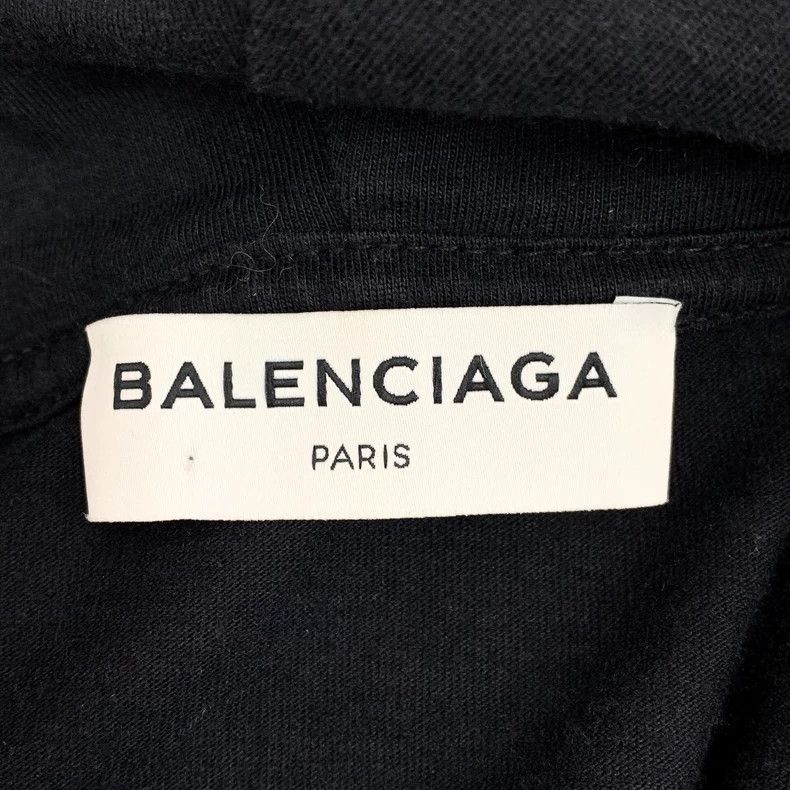 Balenciaga Balenciaga Black logo monogrammed cotton hooded drawstring Size US S / EU 44-46 / 1 - 6 Thumbnail