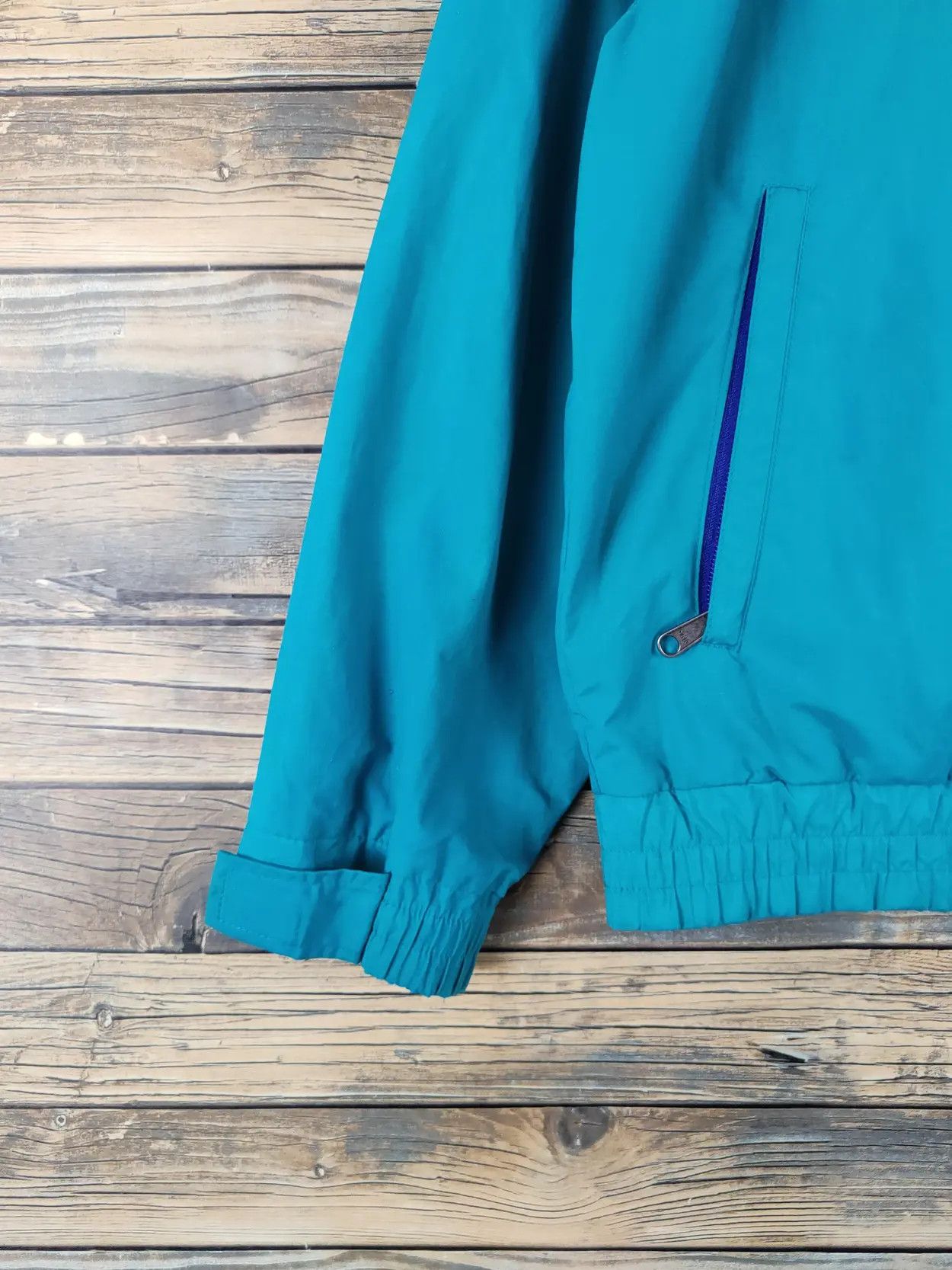 The North Face D The North Face Turquoise Nylon Sweaters windbreaker #006 Size US L / EU 52-54 / 3 - 15 Thumbnail