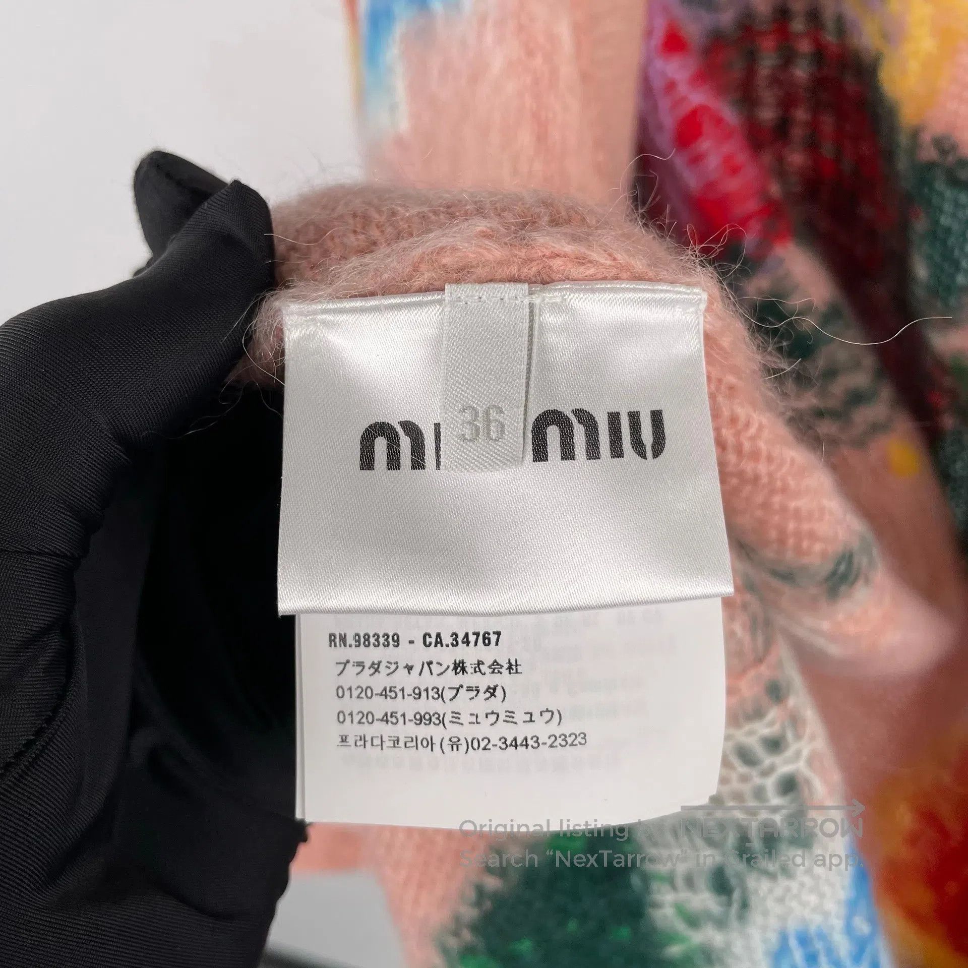 Miu Miu Miu Miu Rose mohair pink knit cardigan size 36| Size XS / US 0-2 / IT 36-38 - 6 Thumbnail