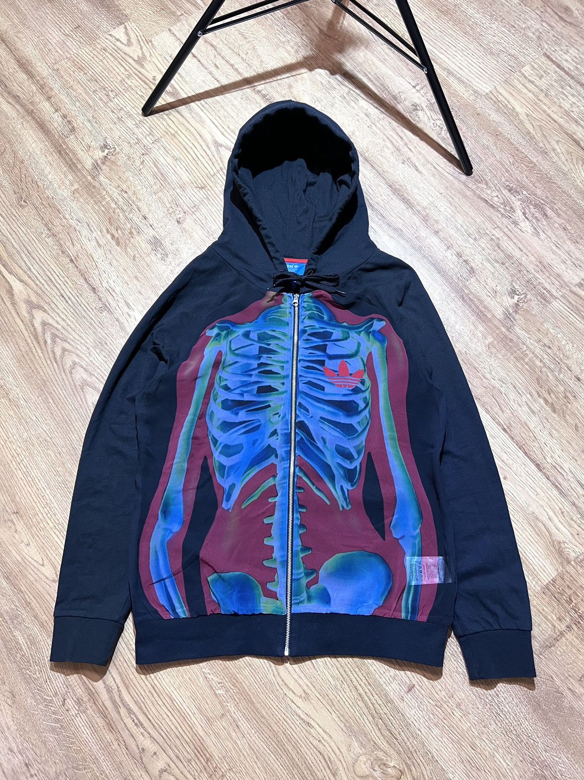 Adidas Jeremy Scott Streetwear Adidas Rita Ora X Ray Skeleton Mesh Zip Hoodie Grailed