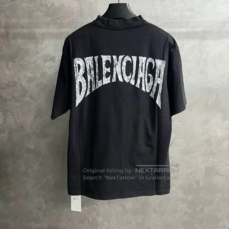 Balenciaga Balenciaga Paris Print Short Sleeve T-shirt. Size US XS / EU 42 / 0 - 2 Thumbnail